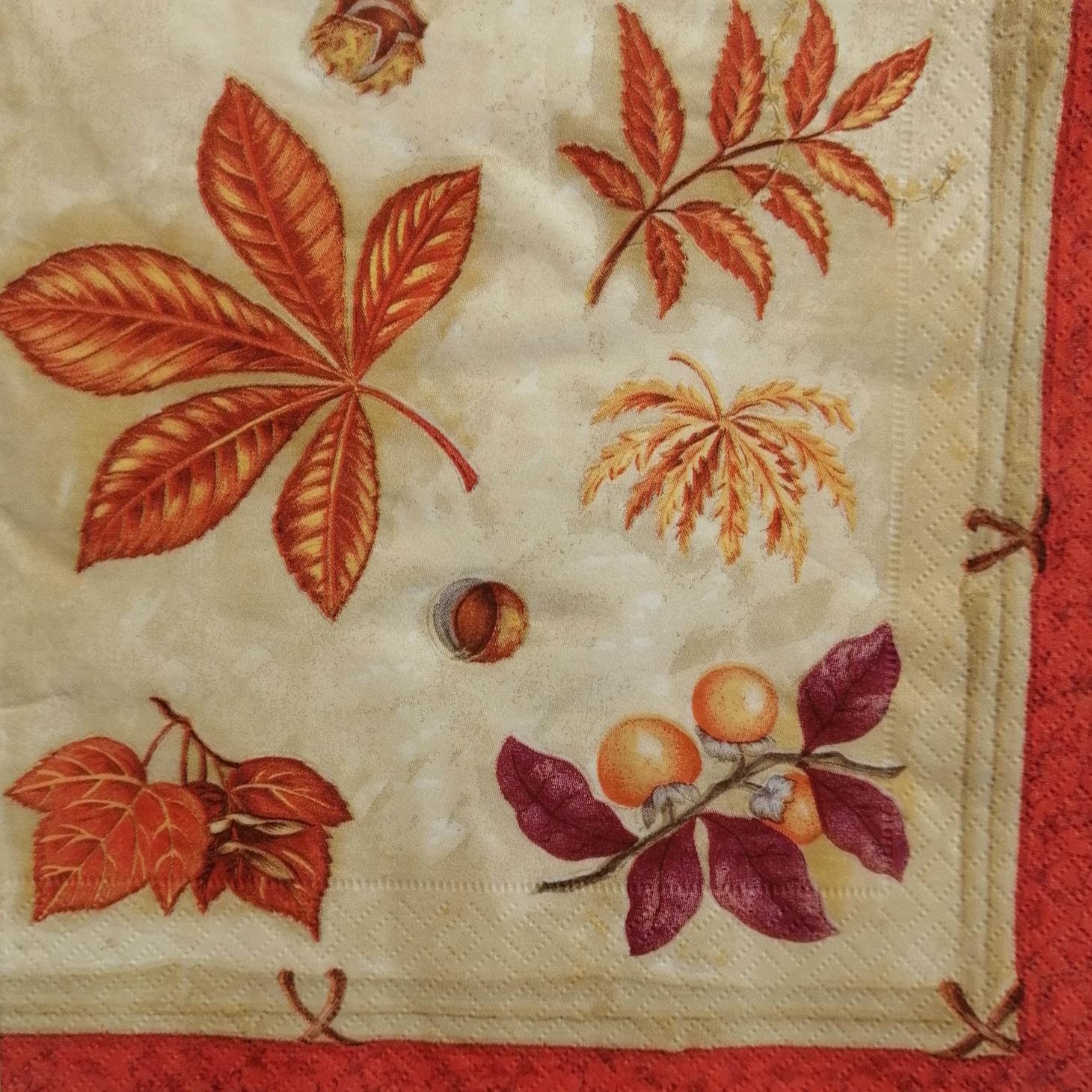 tovaglioli per decoupage foglie autunnali arti e grafica busta da 2 pezzi 30x30