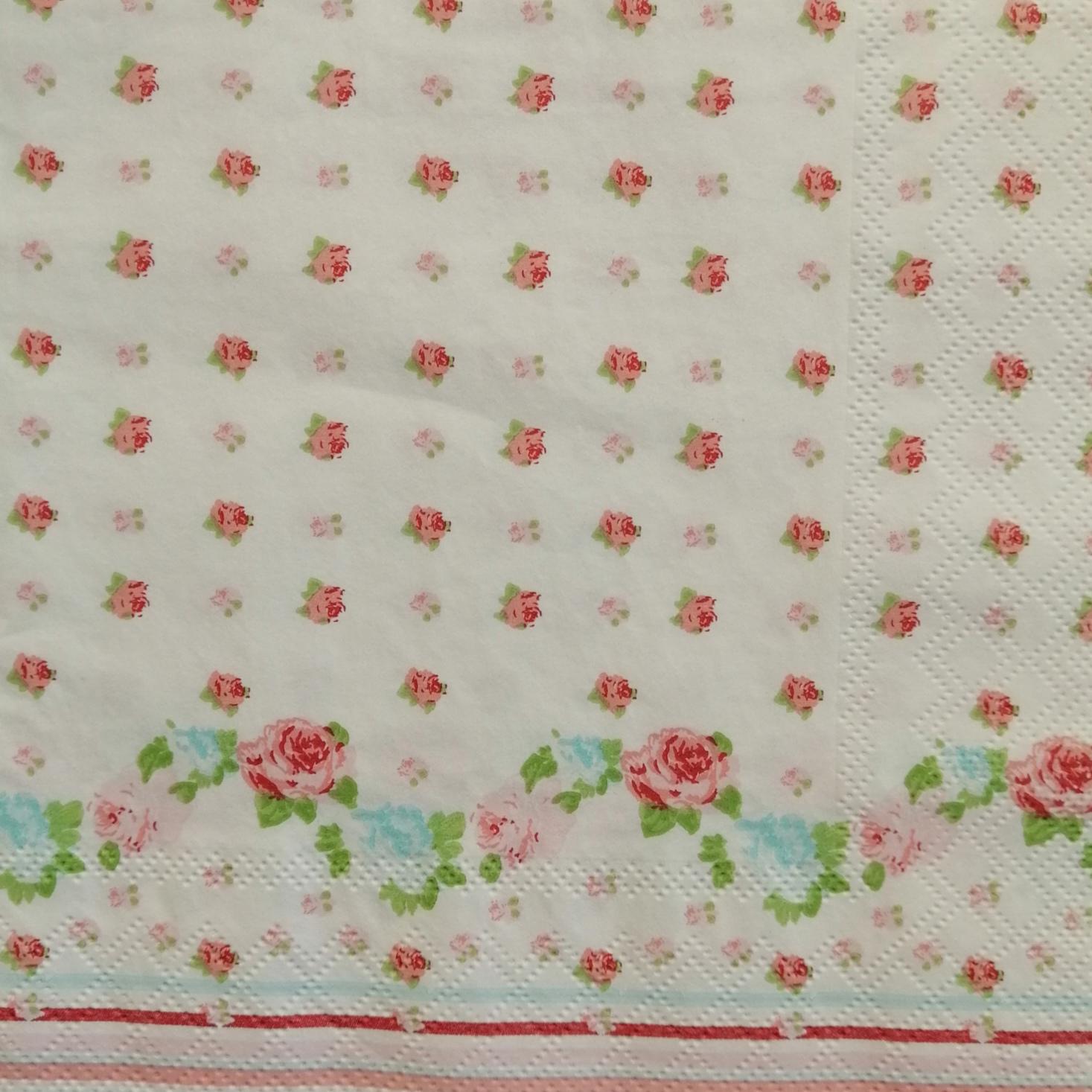 tovaglioli per decoupage roselline arti e grafica busta da 2 pezzi 33 x 33 cm
