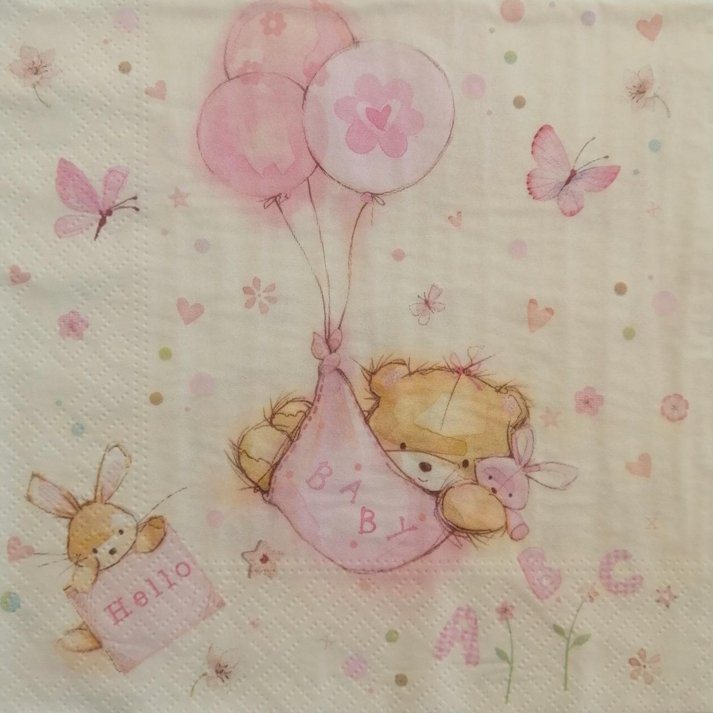 tovaglioli per decoupage  decori baby arti e grafica busta da 2 pezzi 33 x 33 cm