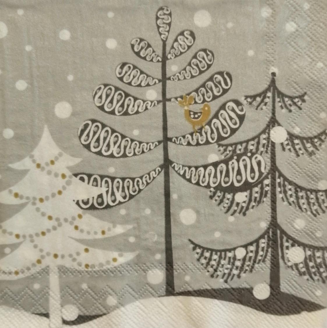 tovaglioli per decoupage alberi natale stilizzati arti e grafica busta da 2 pezzi 25x25