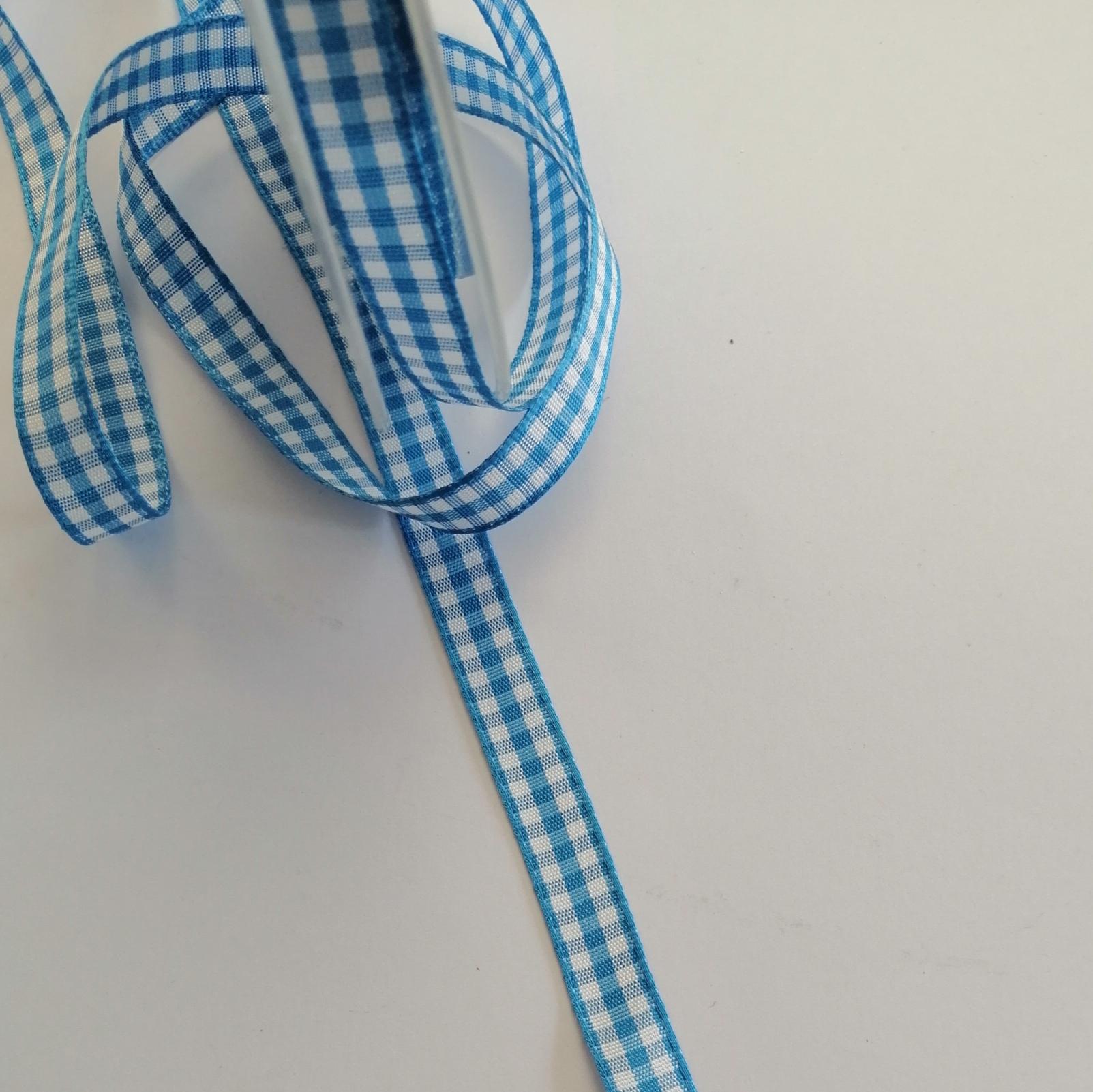 nastro quadrettato bianco e azzurro stafil 10mm x 1 metro