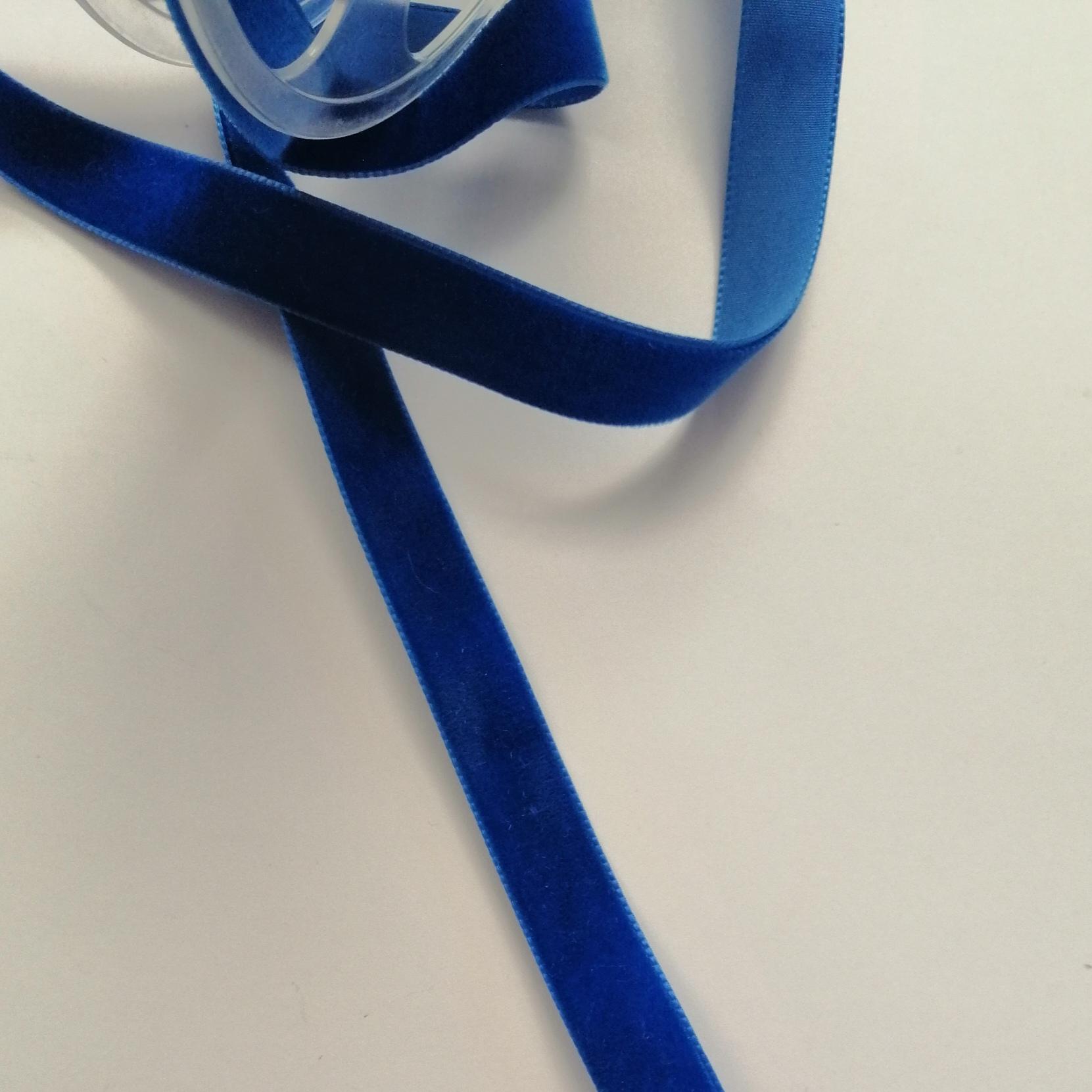 nastro velluto blu royal stafil 15 mm x 1 metro