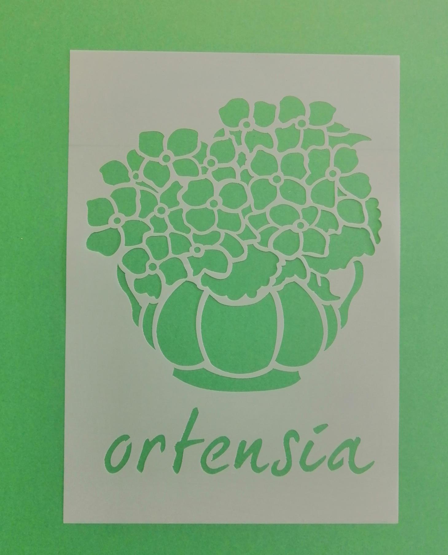Stencil ortensia stamperia 21x29,7