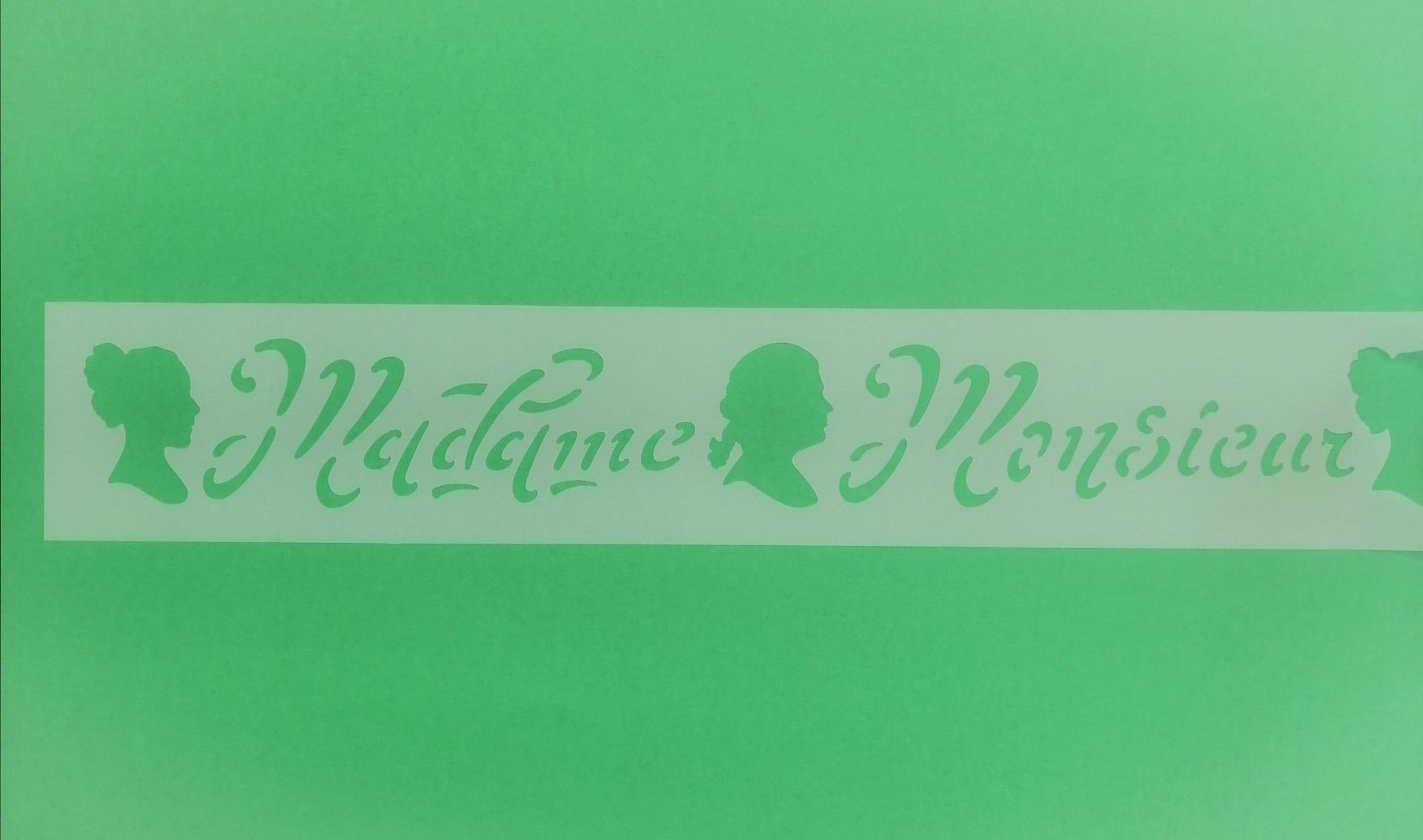 Stencil madame e monsieur stamperia 7x60