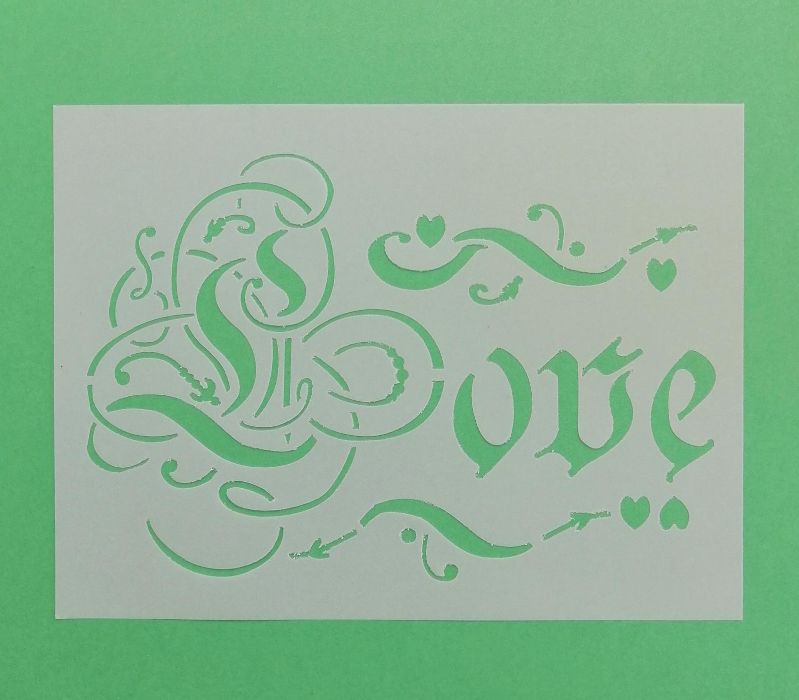 Stencil love stamperia 15 x 20