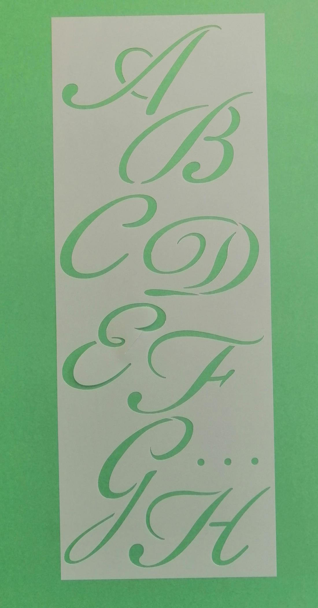 Stencil con alfabeto stamperia 38 x 15