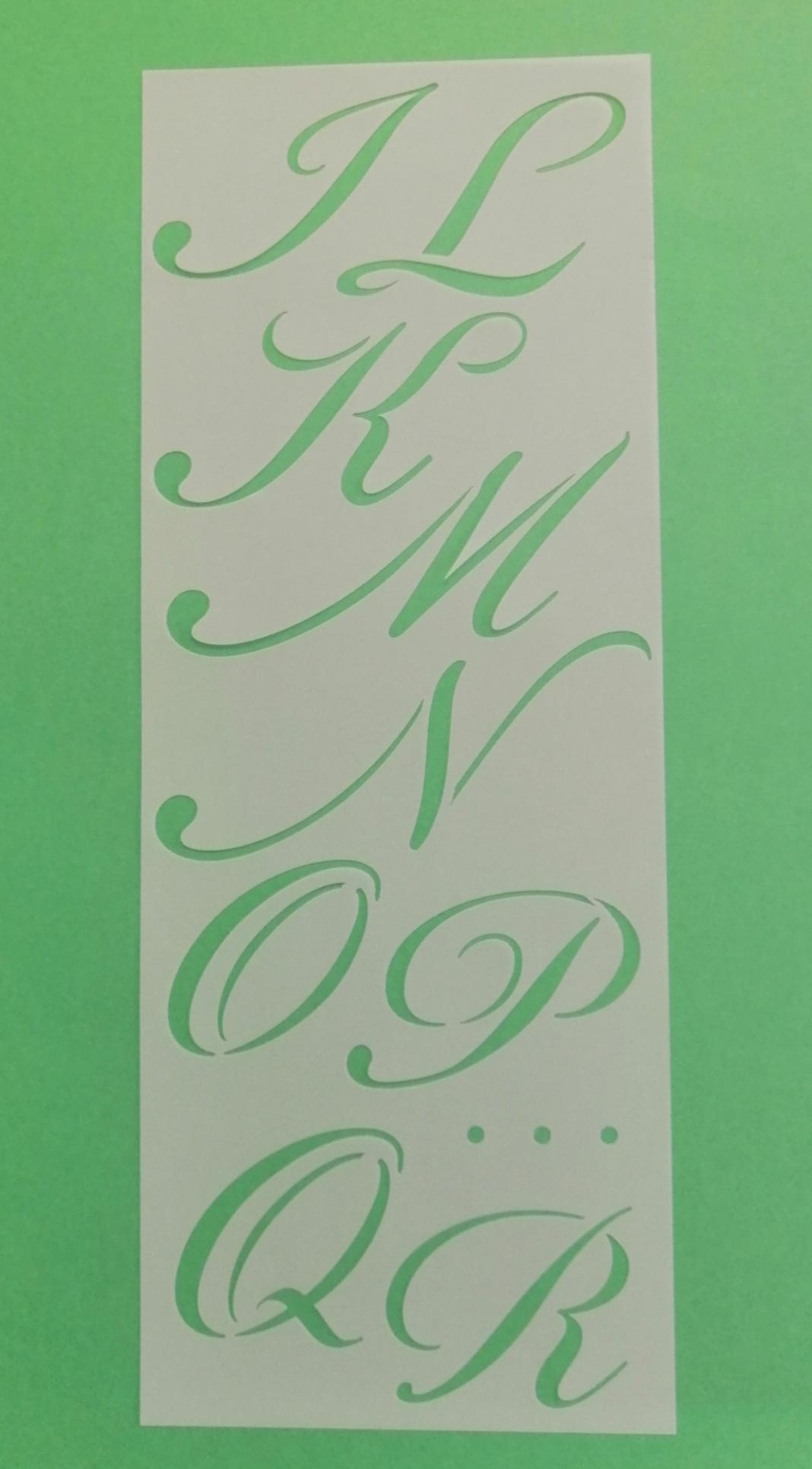 Stencil con alfabeto stamperia 38 x 15