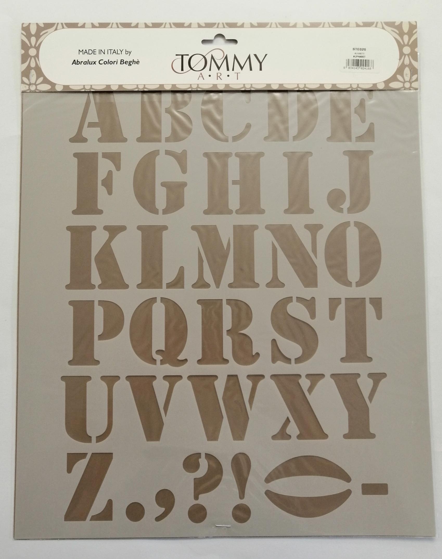 Stencil alfabeto stampatello tommy art 34 x 40 cm - Bagheria (Palermo)
