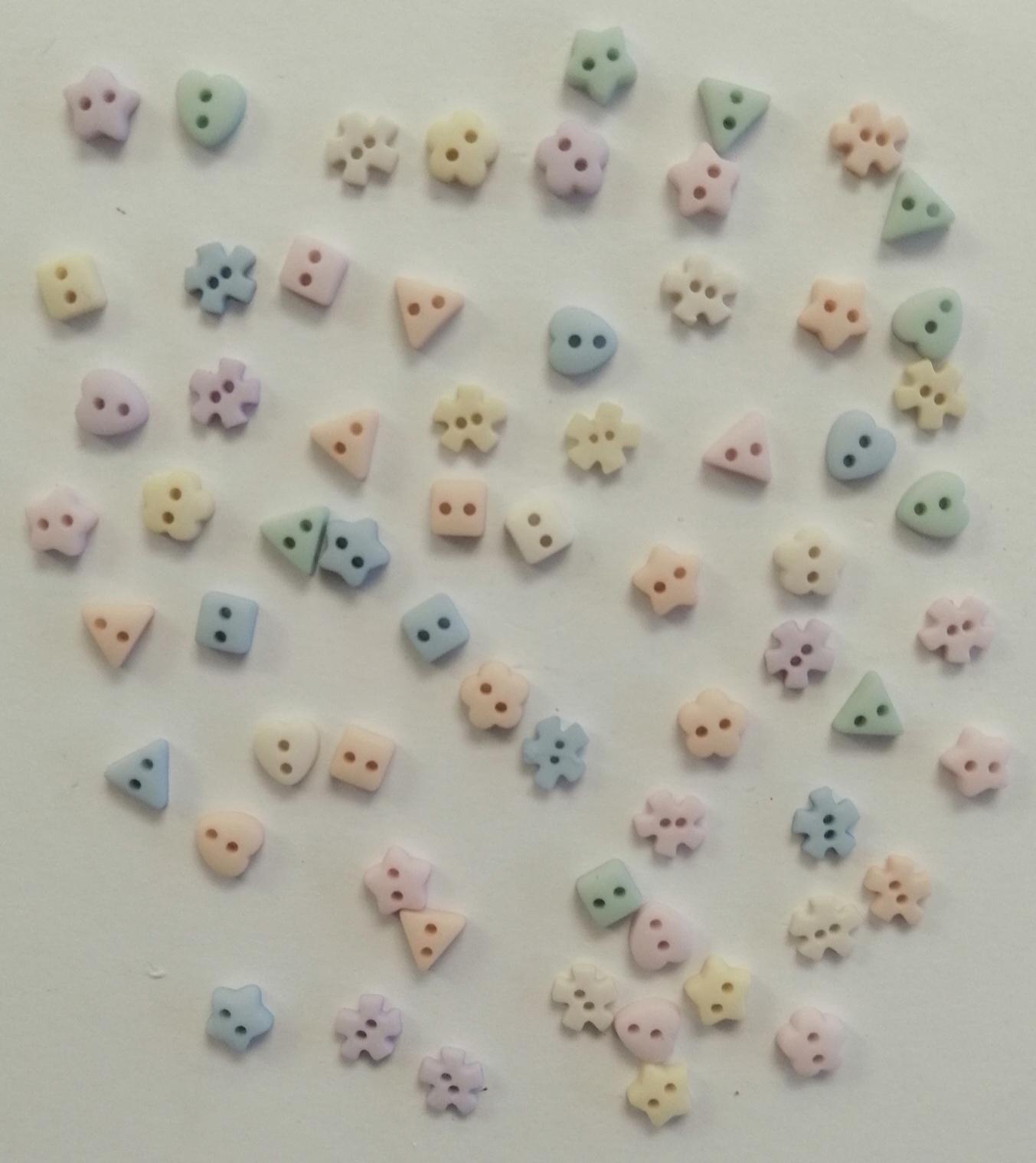 bottoncini in resina vari modelli e colori Stafil busta da 50 pezzi diametro 5 mm circa