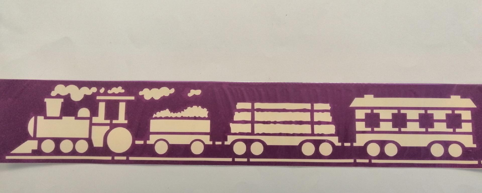 Stencil decoro trenino brico 67 x 11 cm