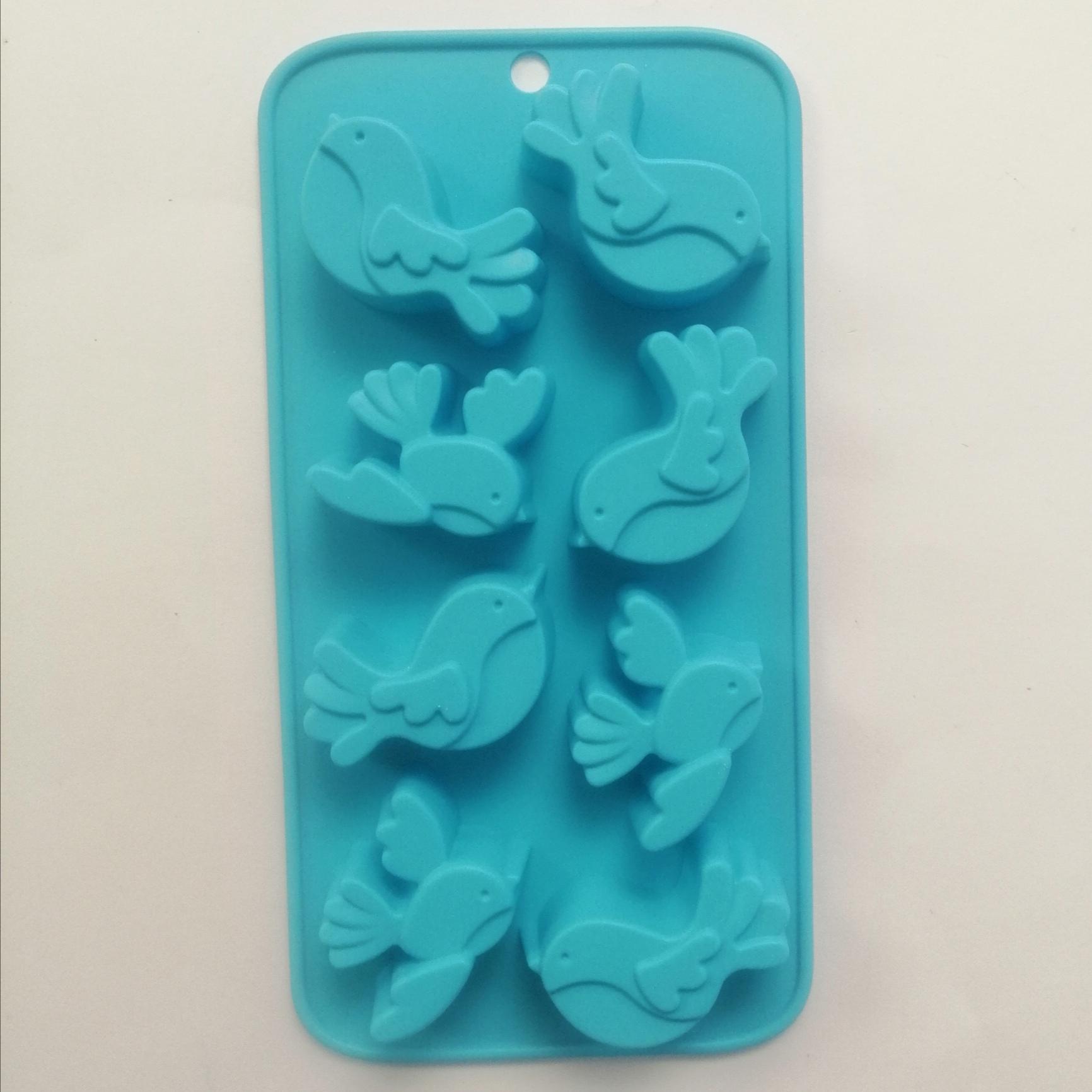 Stampo in silicone a forma di uccellini hobby fun 11 x 21 cm