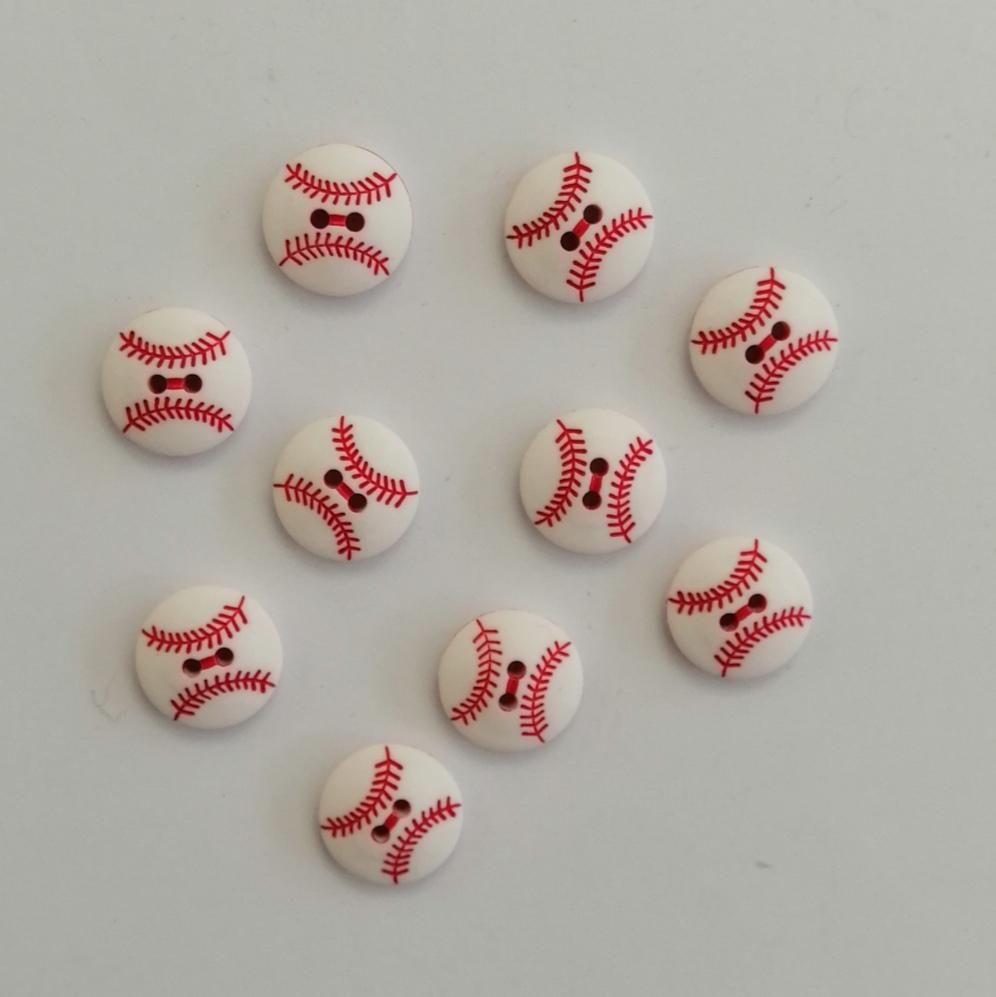Bottoni decorativi  in resina a forma palloni Stafil busta da 10 pezzi