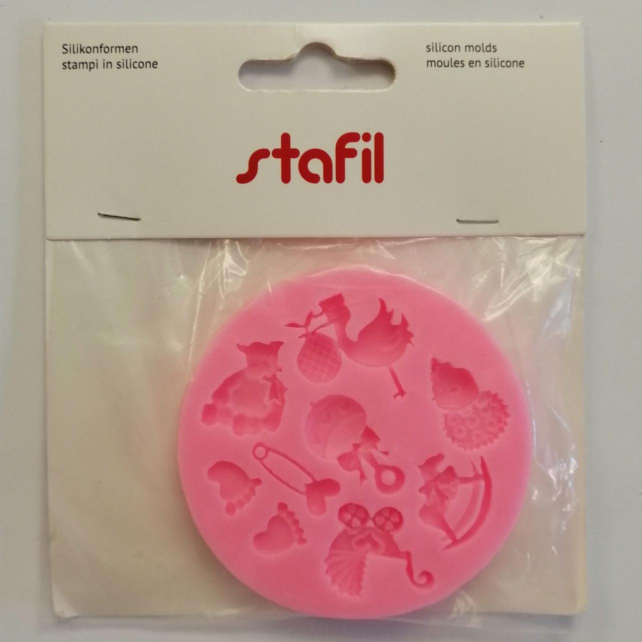 Copia di Stampo in silicone a forma di decori nascite marianne hobby diametro 7,5 cm
