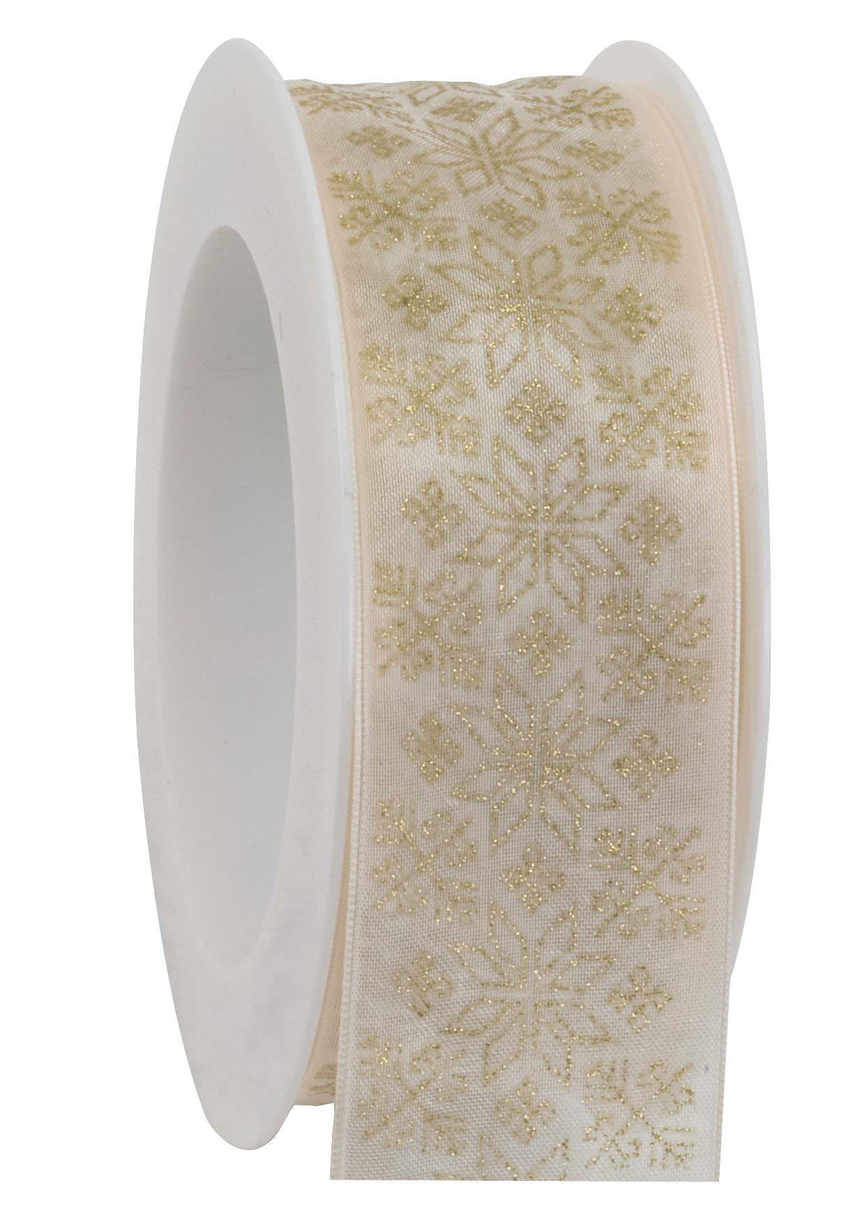 nastro crema con decori classici oro goldina 40mm x 1 mt