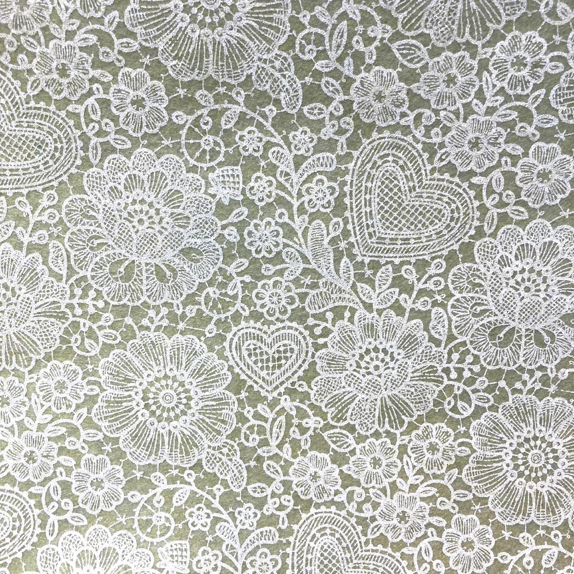 Pannolenci beige/crema effetto pizzo stafil 90x50cm