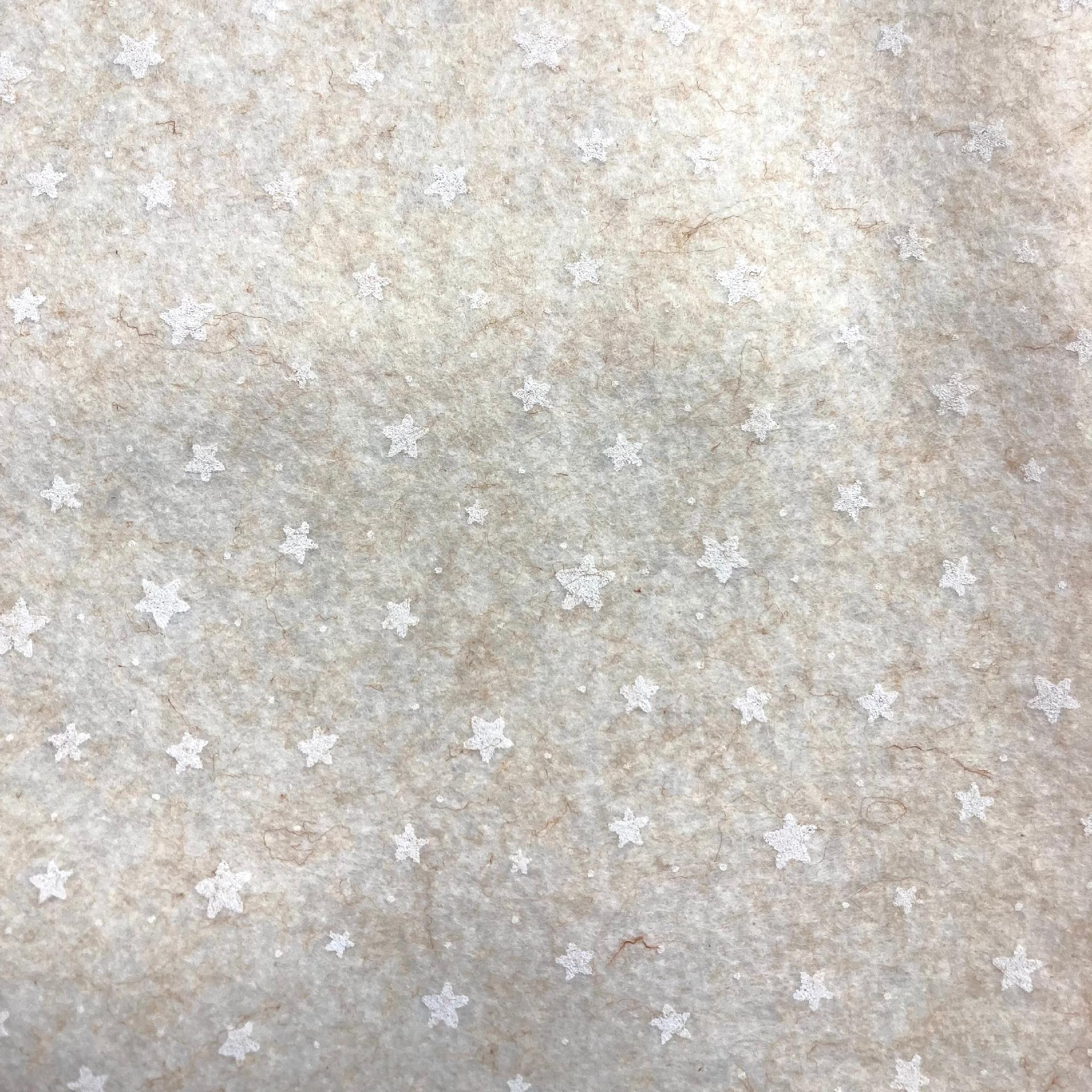 Pannolenci panna/melange  con stelline bianche 1 mm stafil 90x50 cm