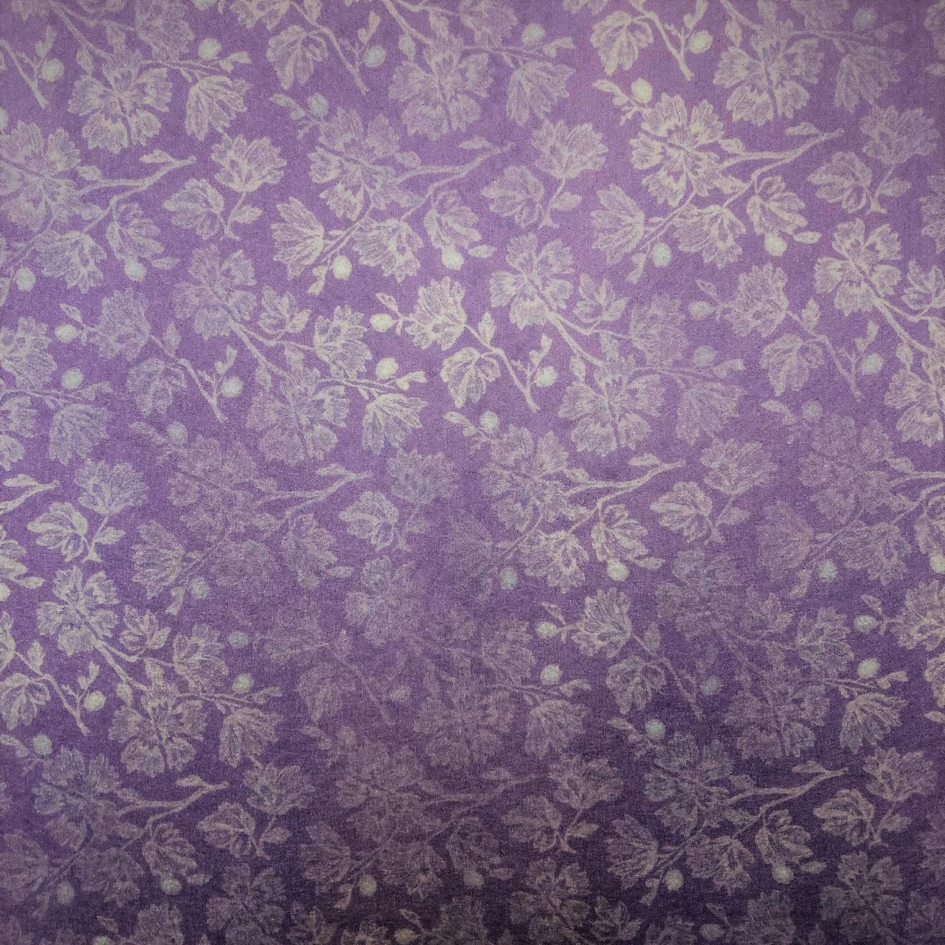 pannolenci stampato viola con fiori bianchi stamperia 30x30