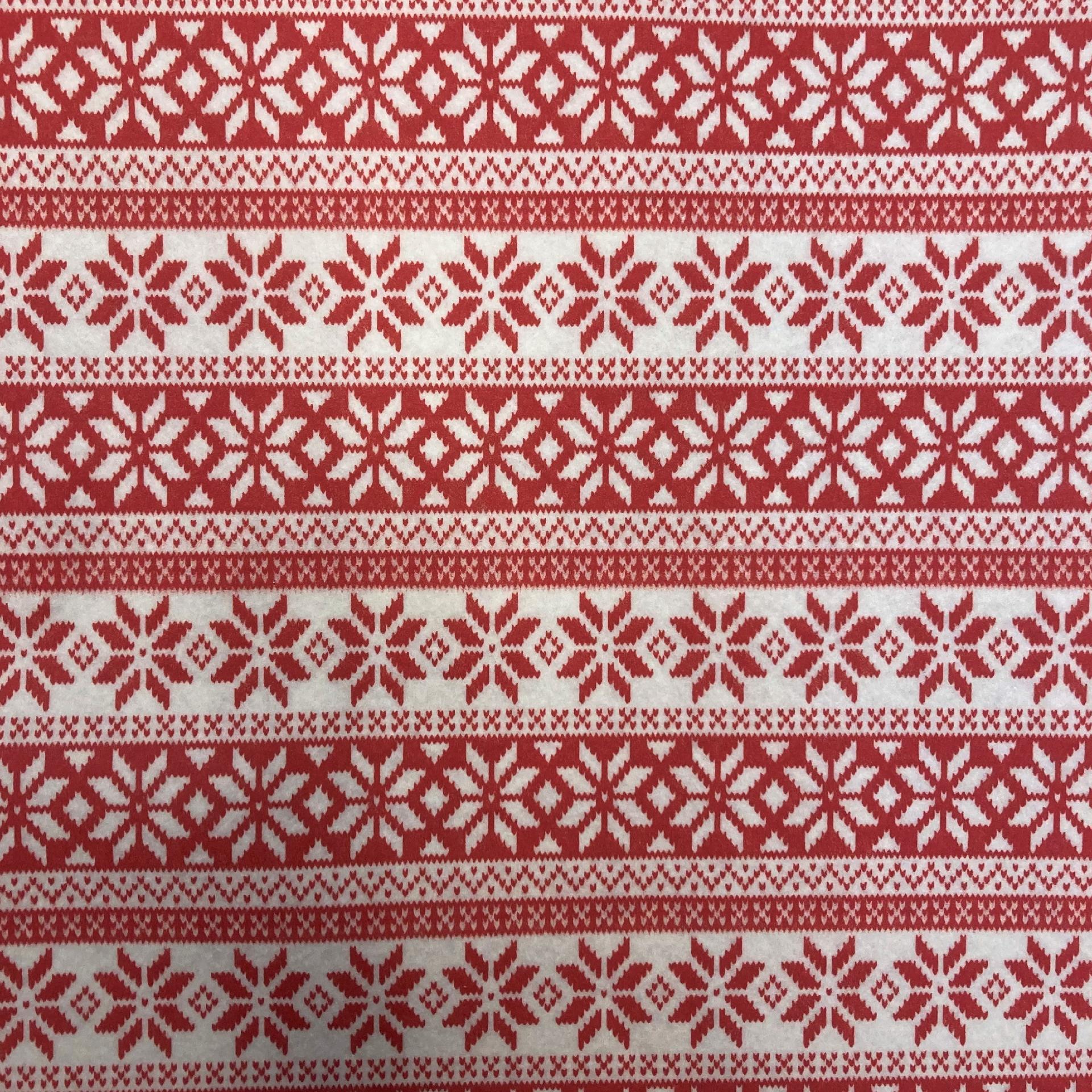 Feltro stampato rosso e bianco fiocchi stafil 30x40cm