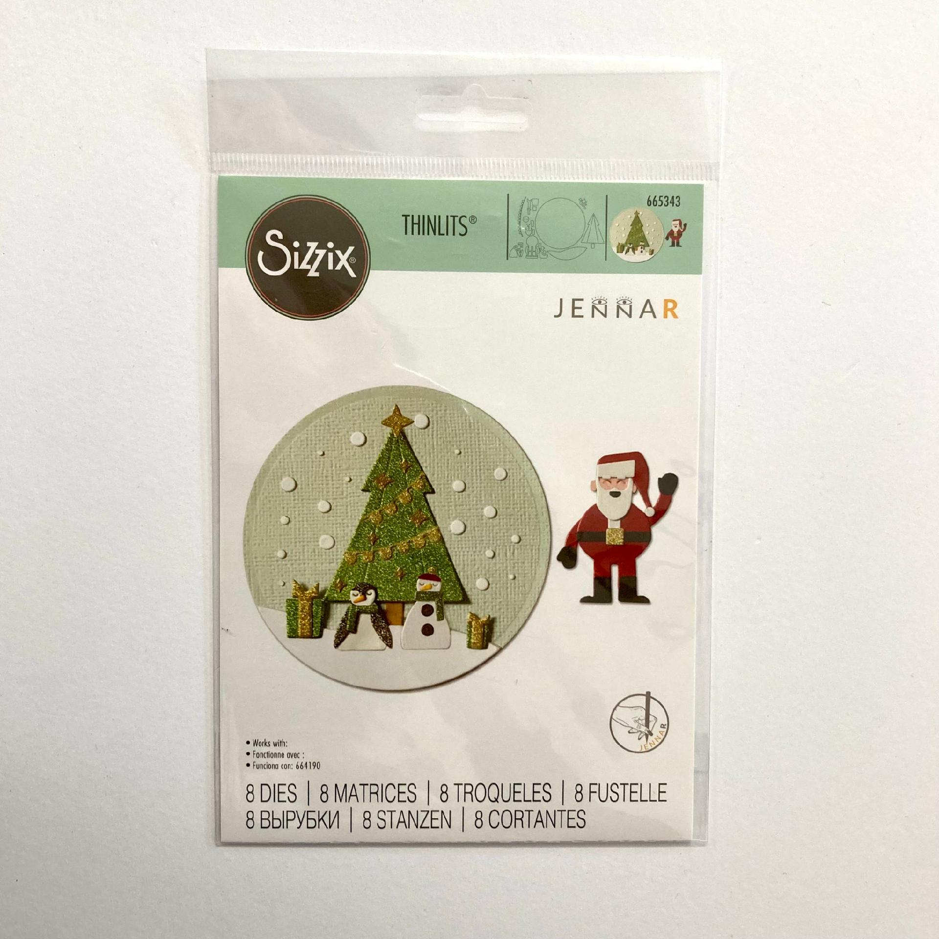 Fustella thinlits  Palla di Neve sizzix composta da 8 elementi