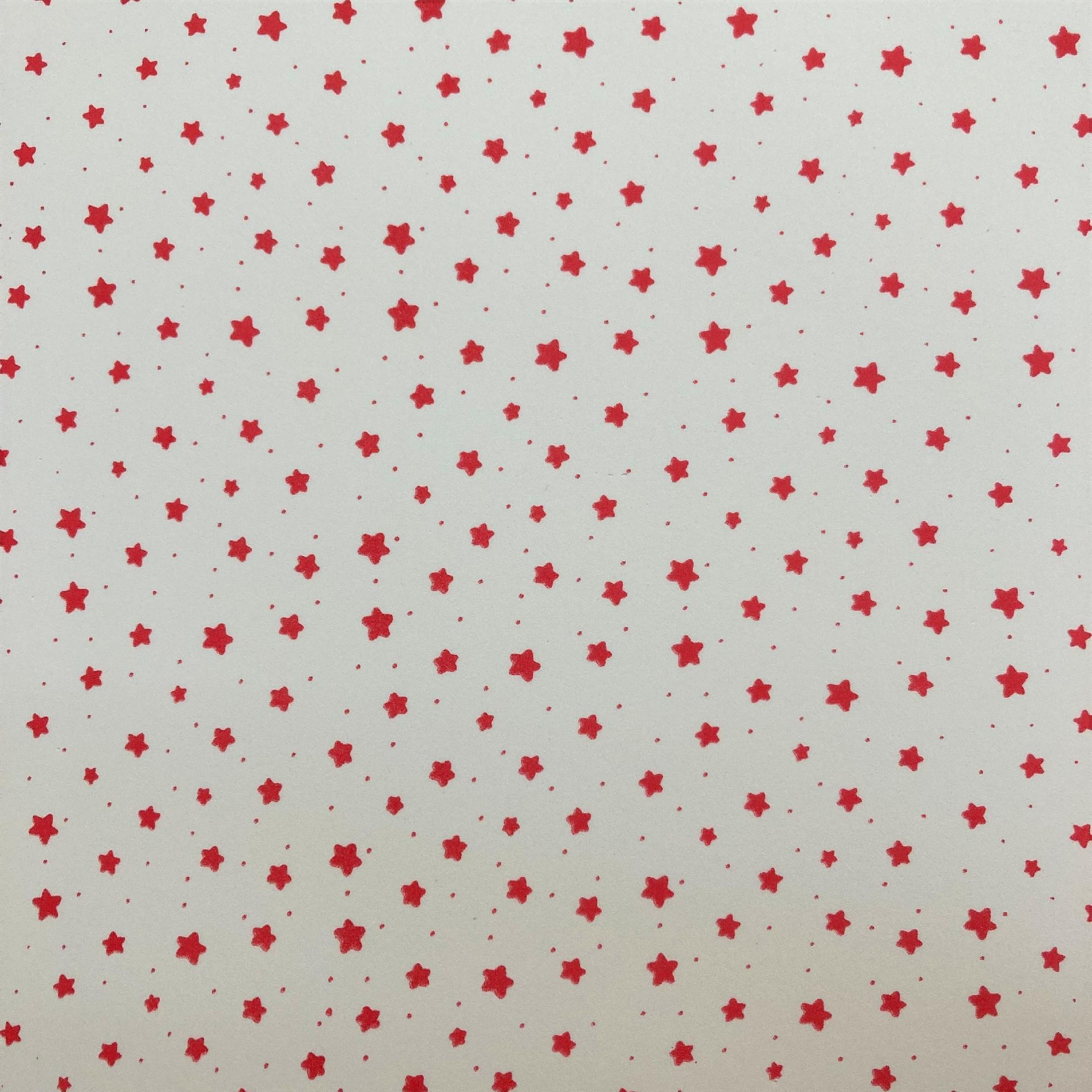 Gomma crepla o fommy bianco con stelline rosse stafil 40x60cm 2mm