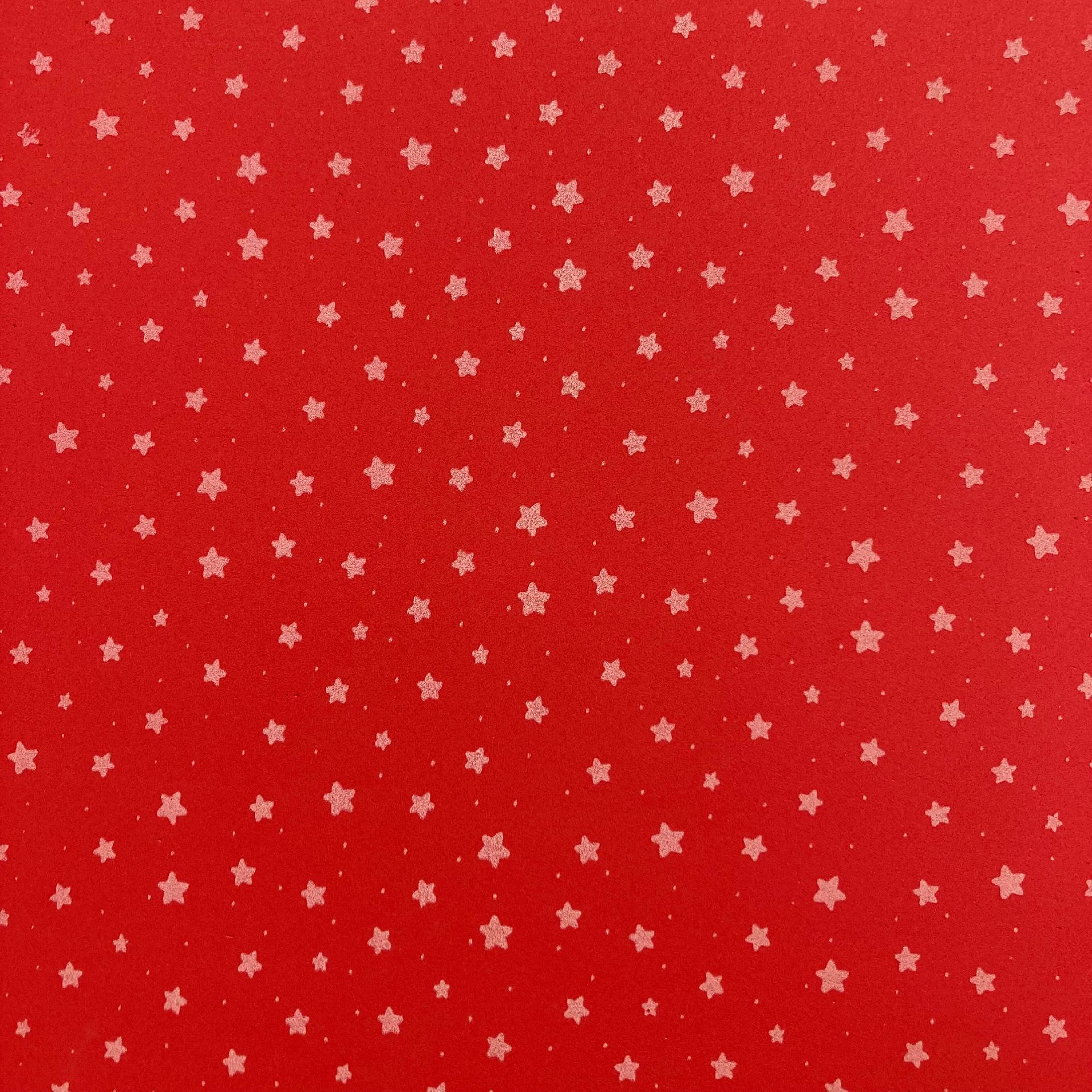 Gomma crepla o fommy rosso con stelline bianche stafil 40x60cm 2mm