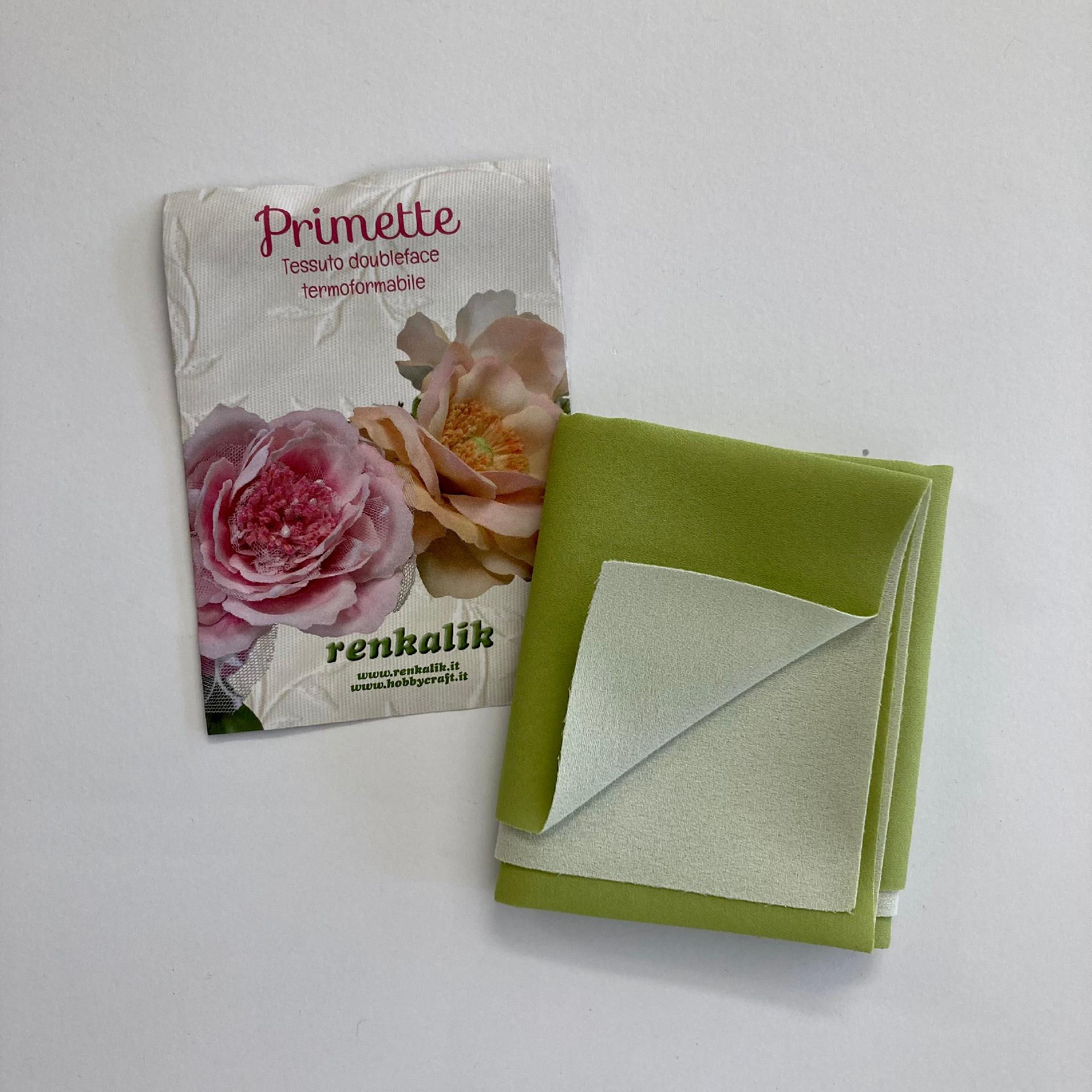 Primette Verde primavera - Tessuto Doubleface Renkalik 48 x 50 cm