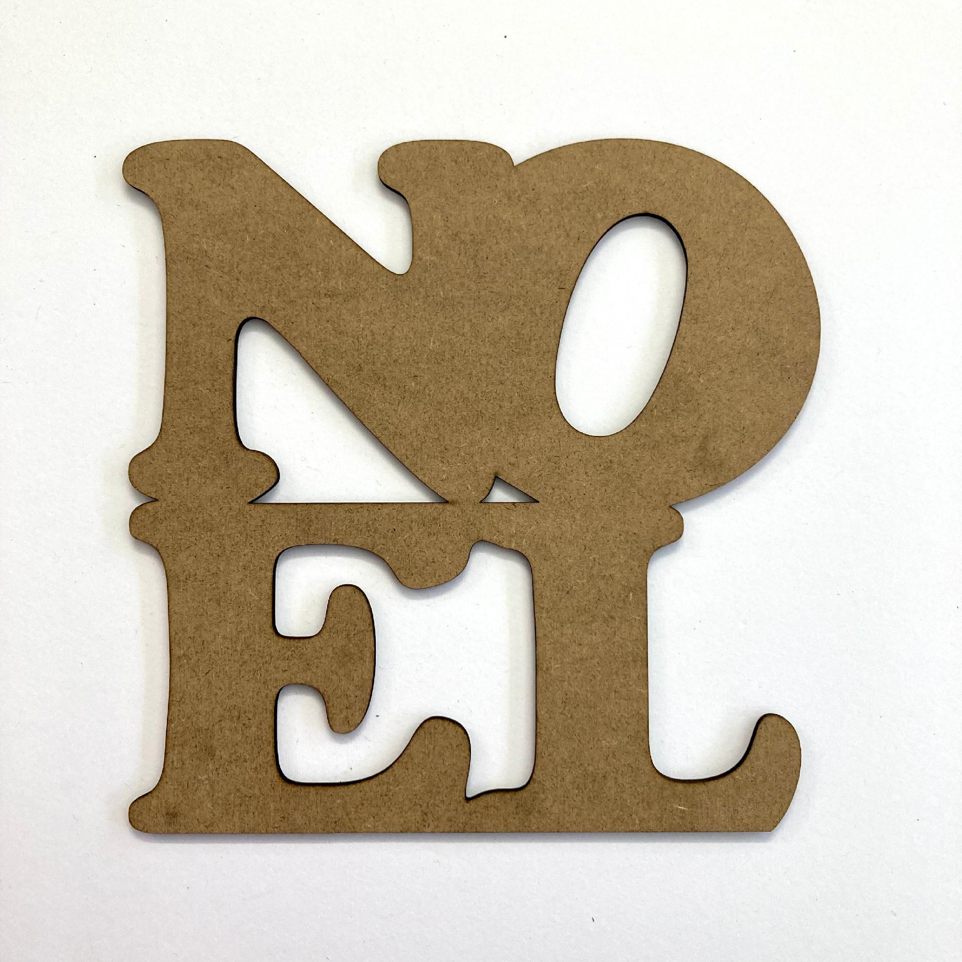 Sagoma MDF NOEL Piccola Decorabilia 1 pz h 10,5 x 9,5 cm