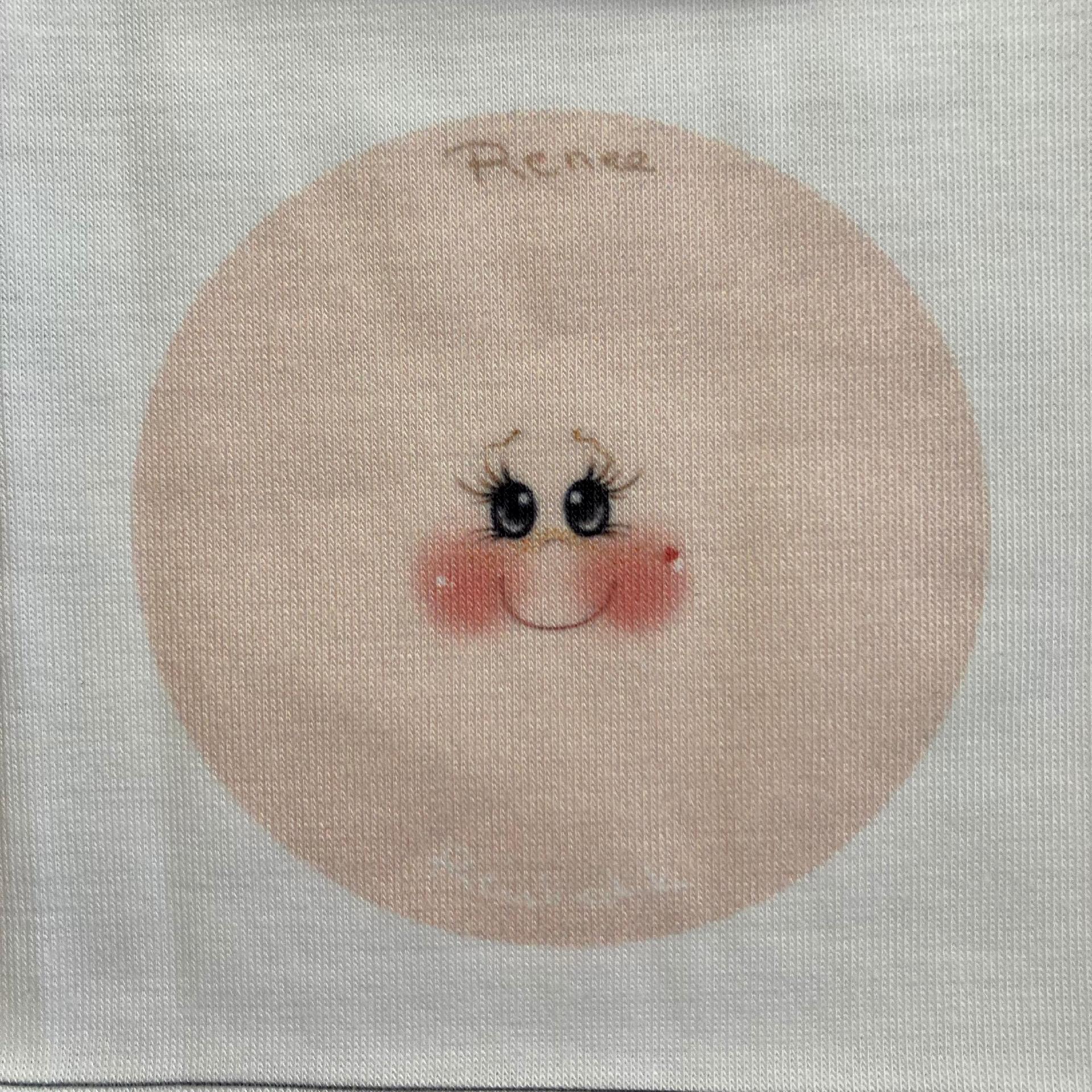 Viso Stampato su Tessuto - Renee - 3 pezzi Renkalik 7,5 cm