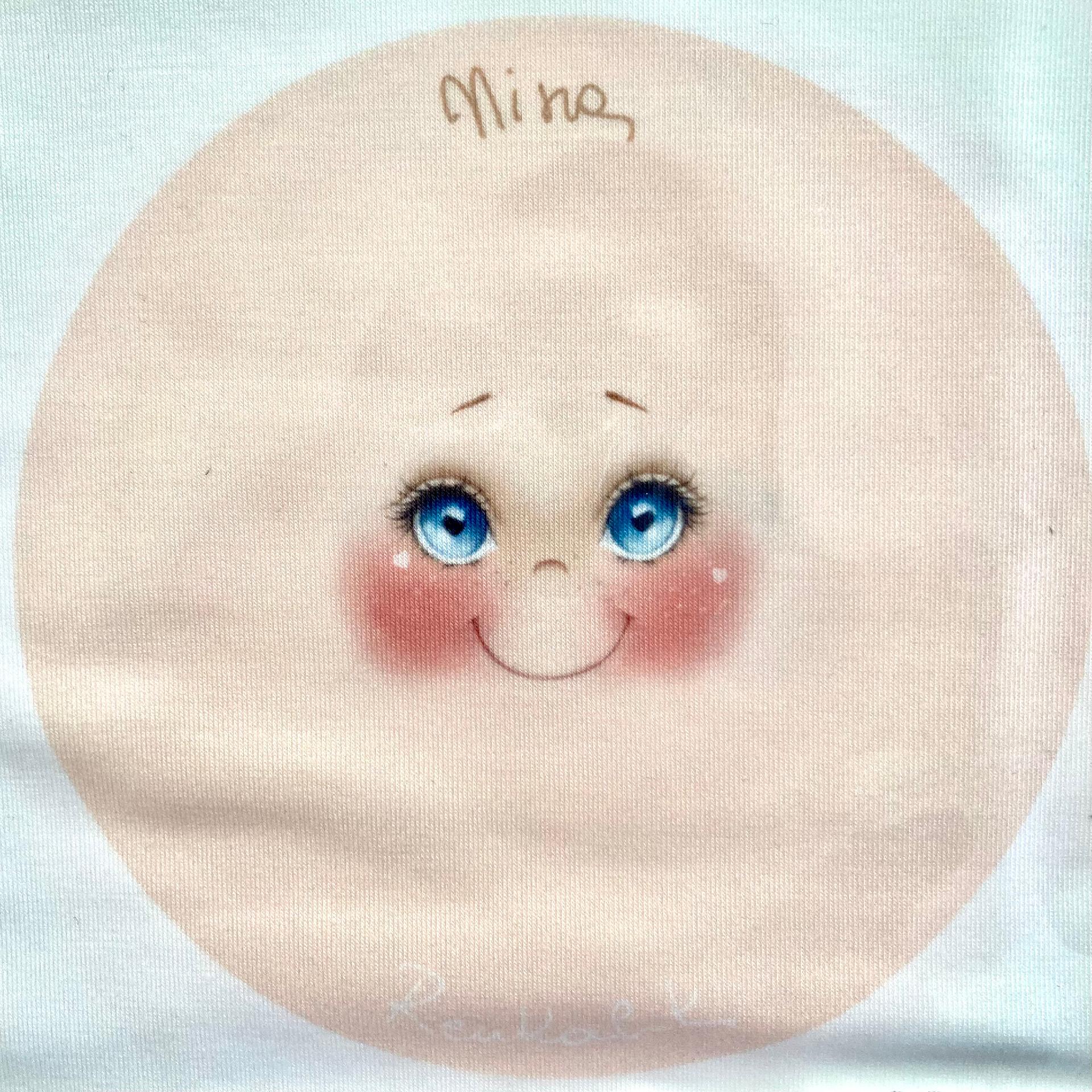 Viso Stampato su Tessuto - Nina Renkalik 19 cm