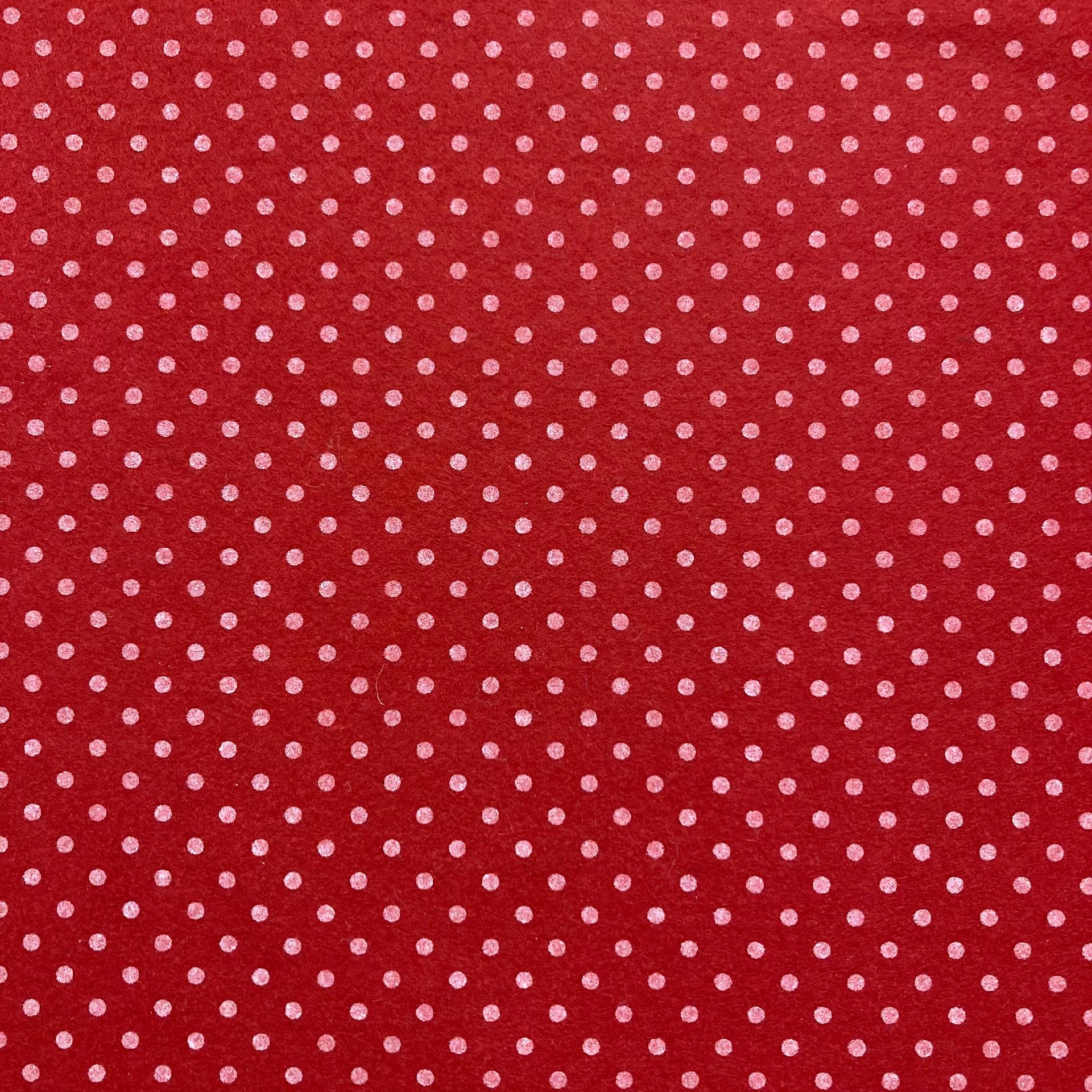 Pannolenci rosso con pois bianchi Stafil 90 x 50cm