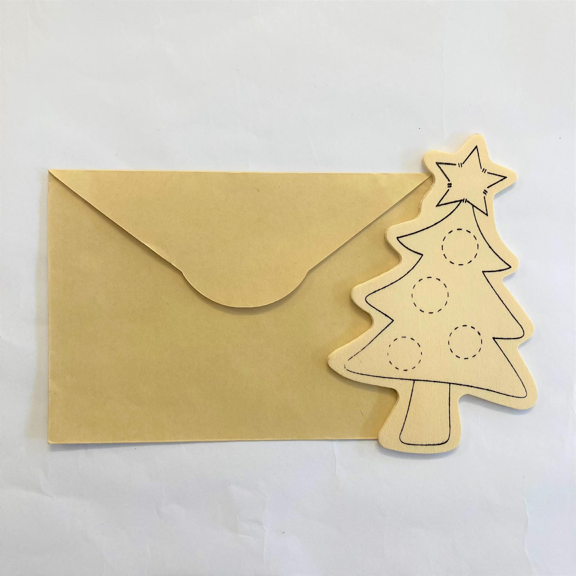 Busta Craft + Sagoma Albero di Natale stamperia composta da 1 busta e 1 sagoma