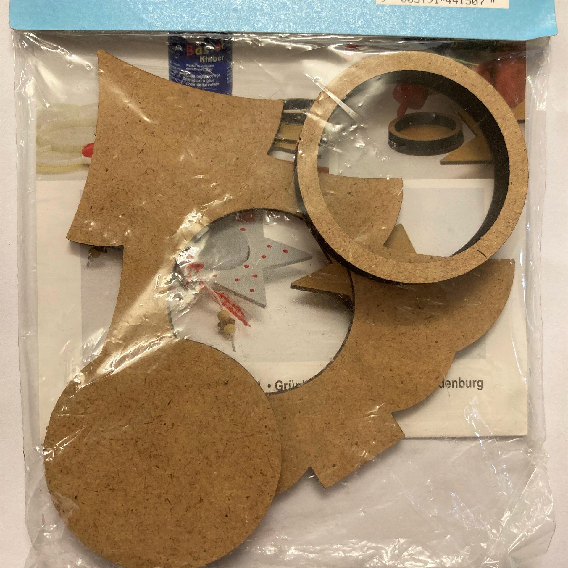 Porta Candelina MDF - Albero marianne hobby Busta da 1 pz 11 cm