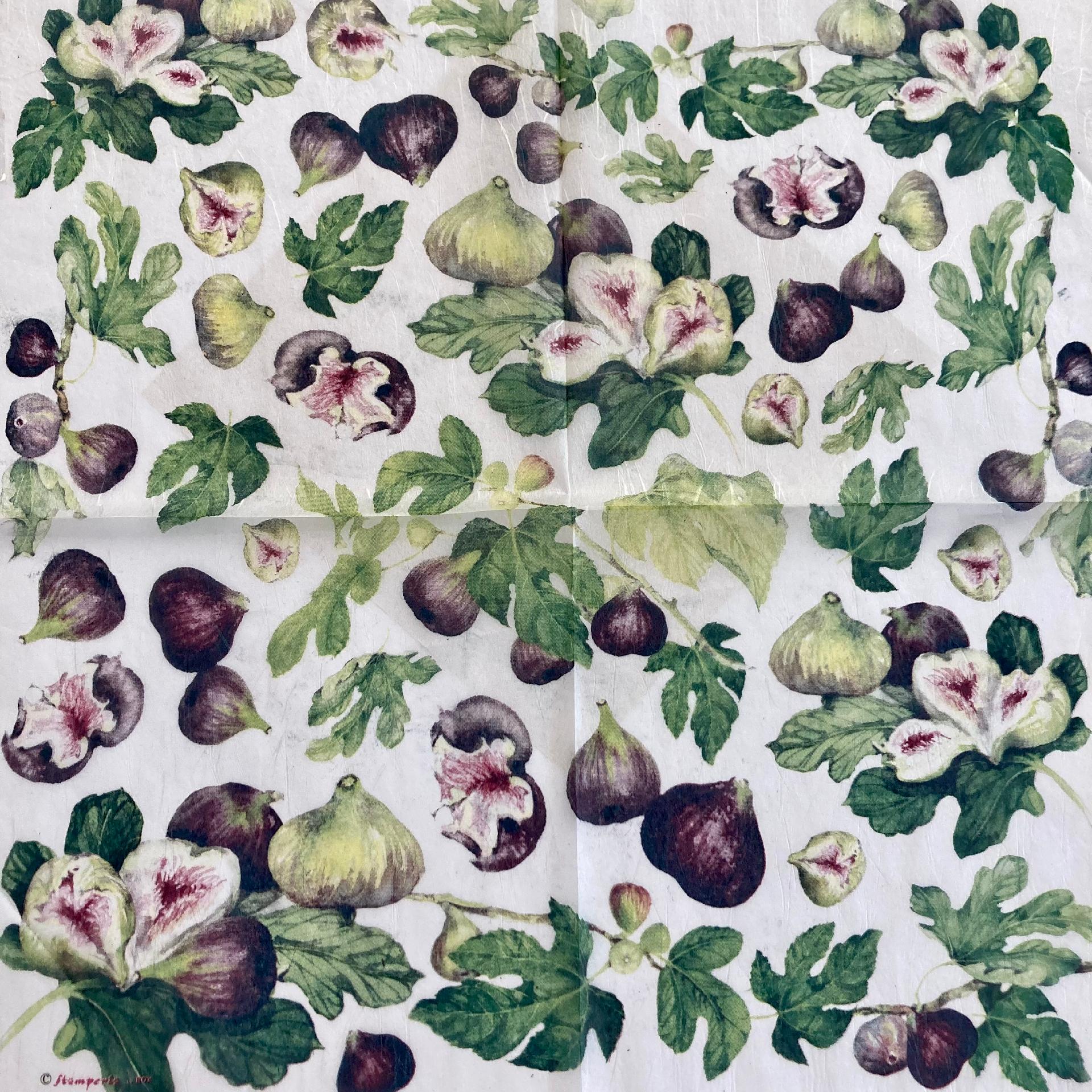 Tovagliolo in carta riso - Fichi stamperia 50 x 50 cm