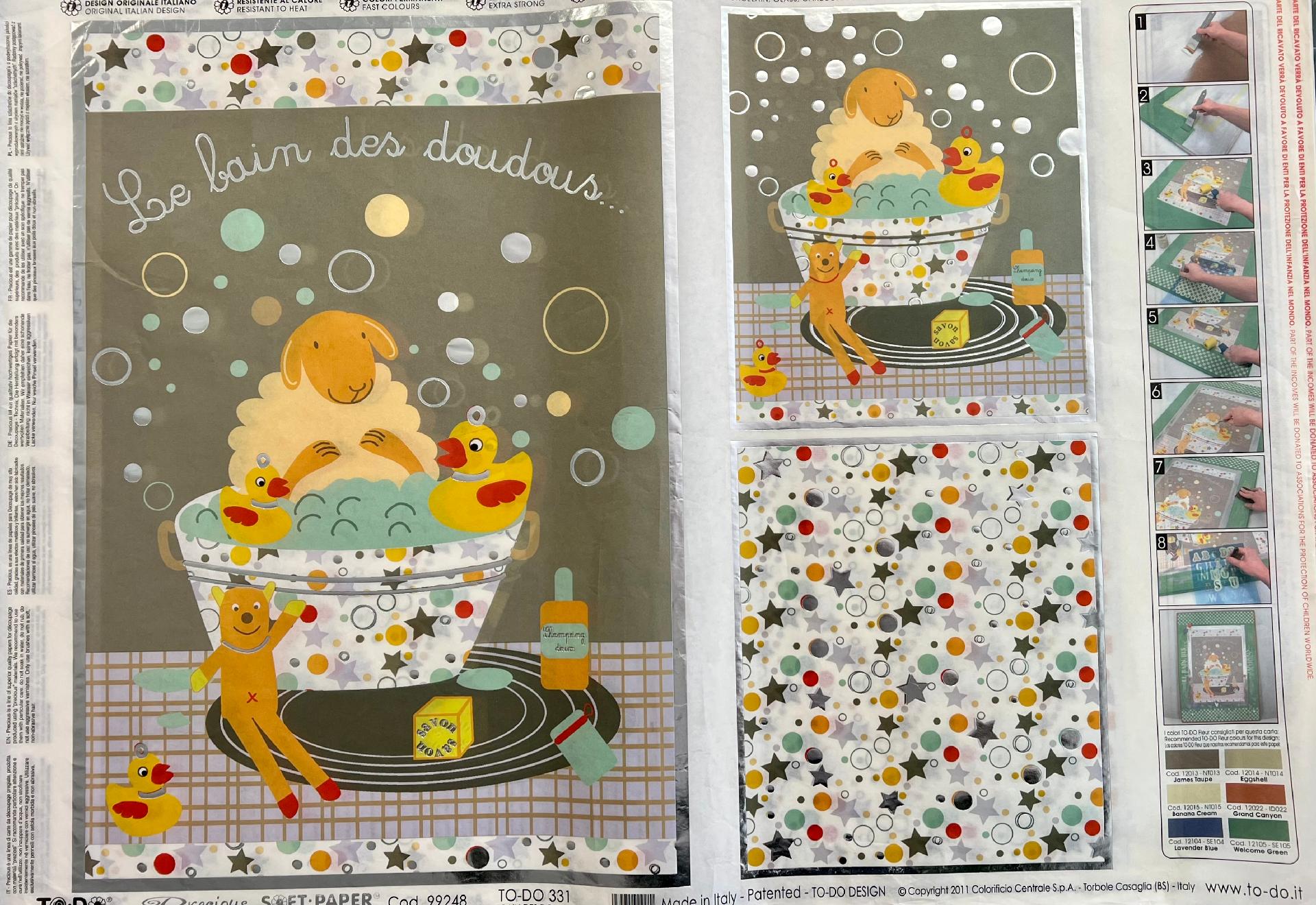 Carta velo - Pecorella in vasca (SC3) TODO Paper Soft 50x70 cm