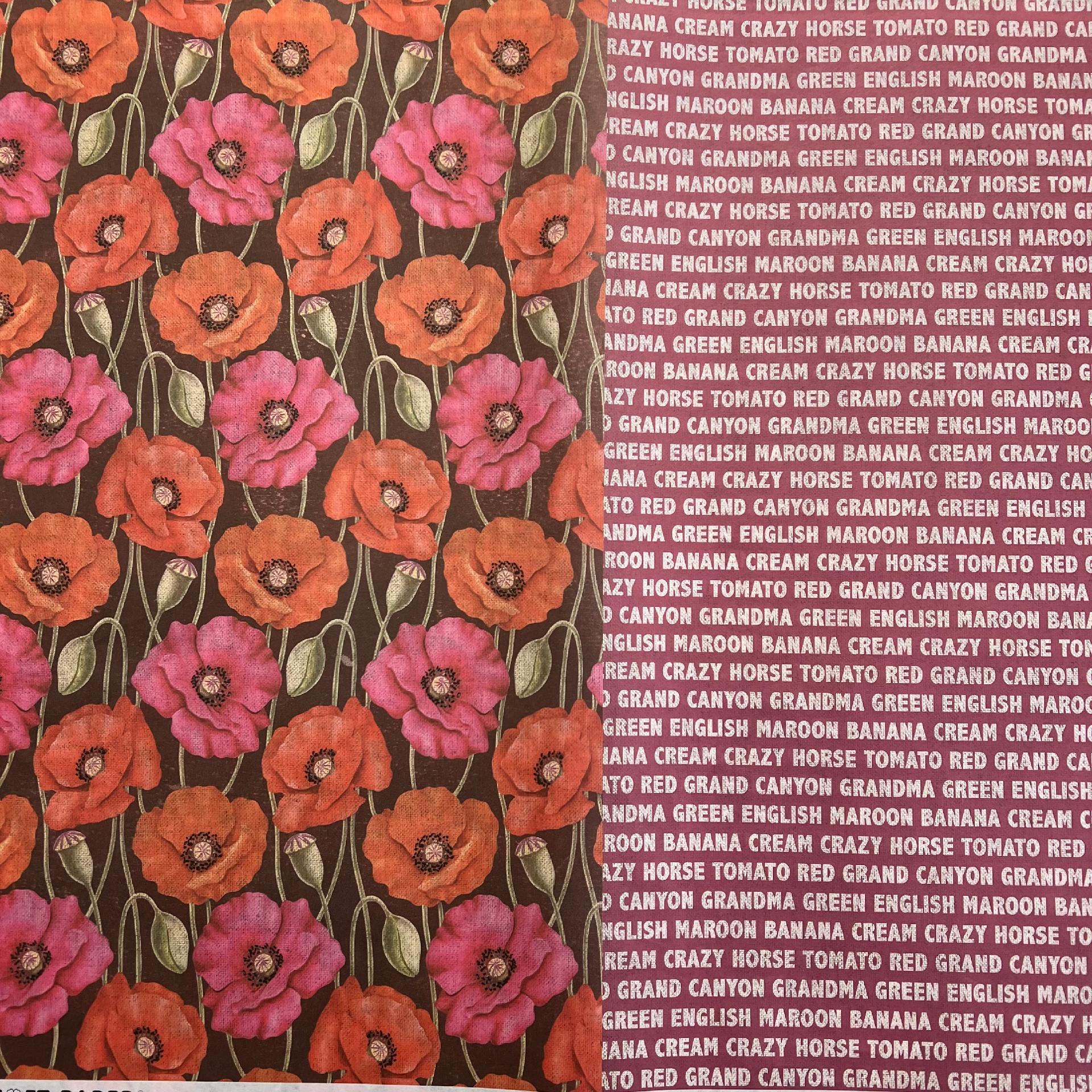 Carta velo - Papaveri (SC3) TODO Paper Soft 50x70 cm