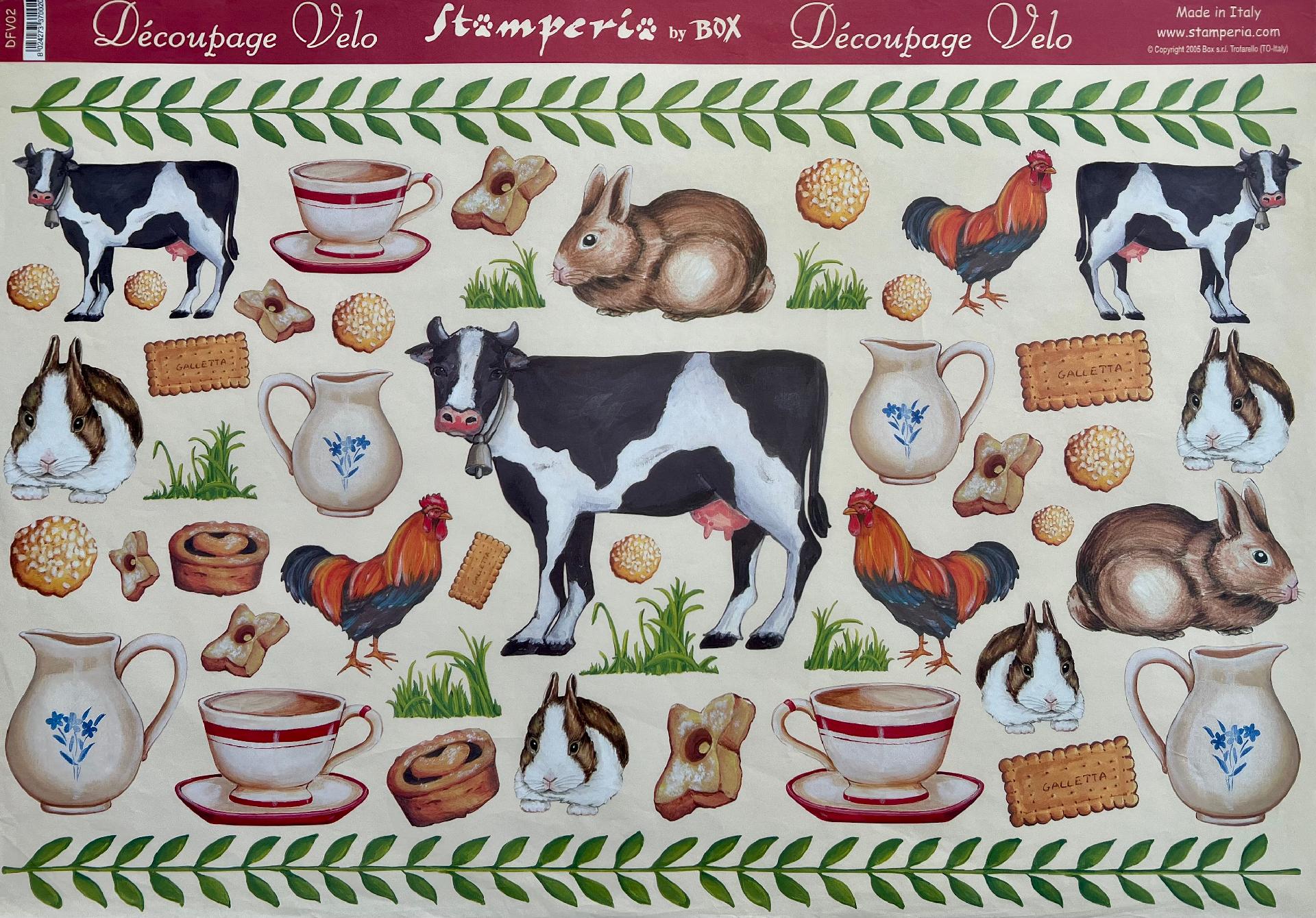 Carta velo - Colazione in Fattoria (sc2) Stamperia 31 x 48 cm