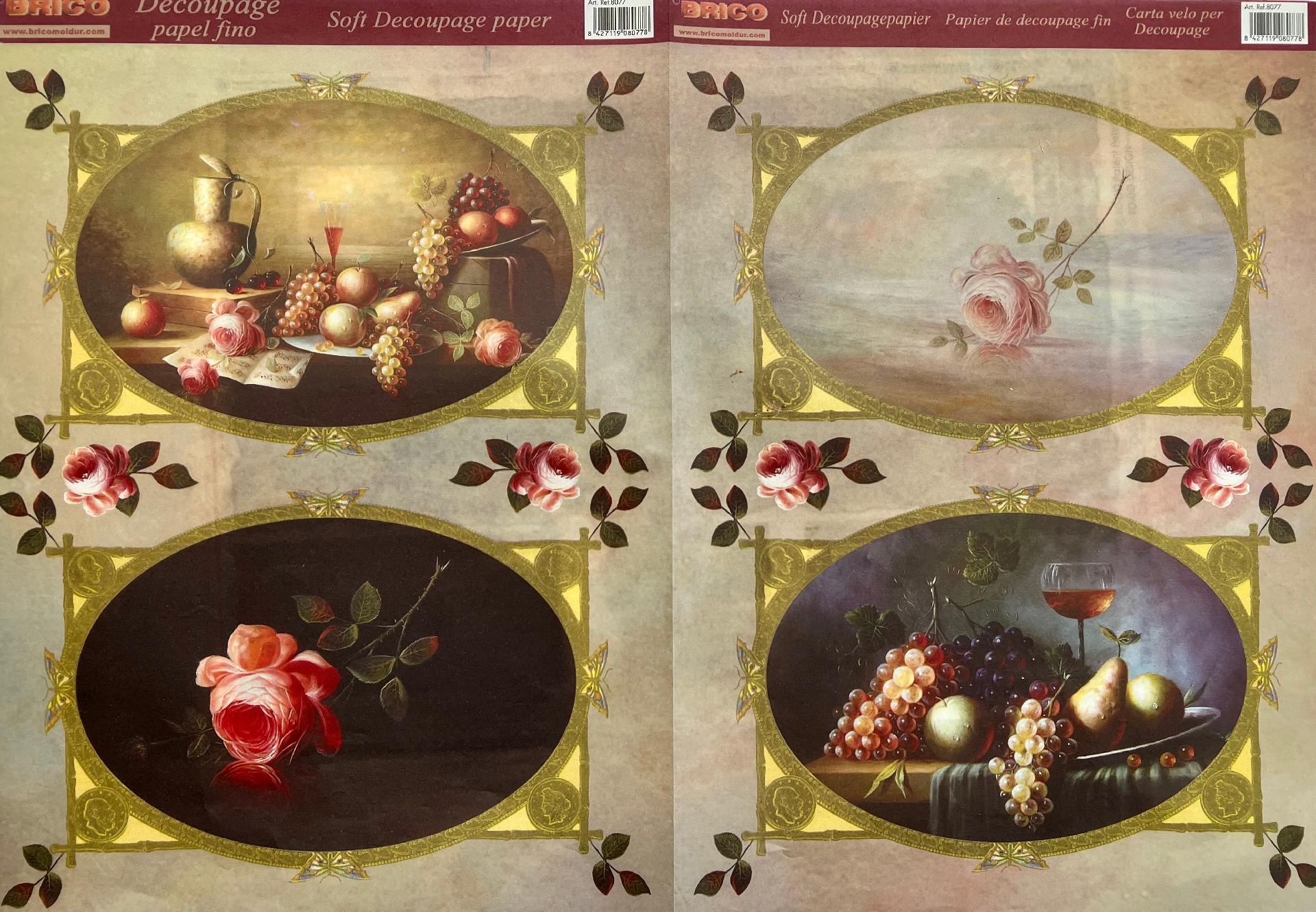 Carta velo - Frutta e Fiori (sc2) brico 31 x 48 cm