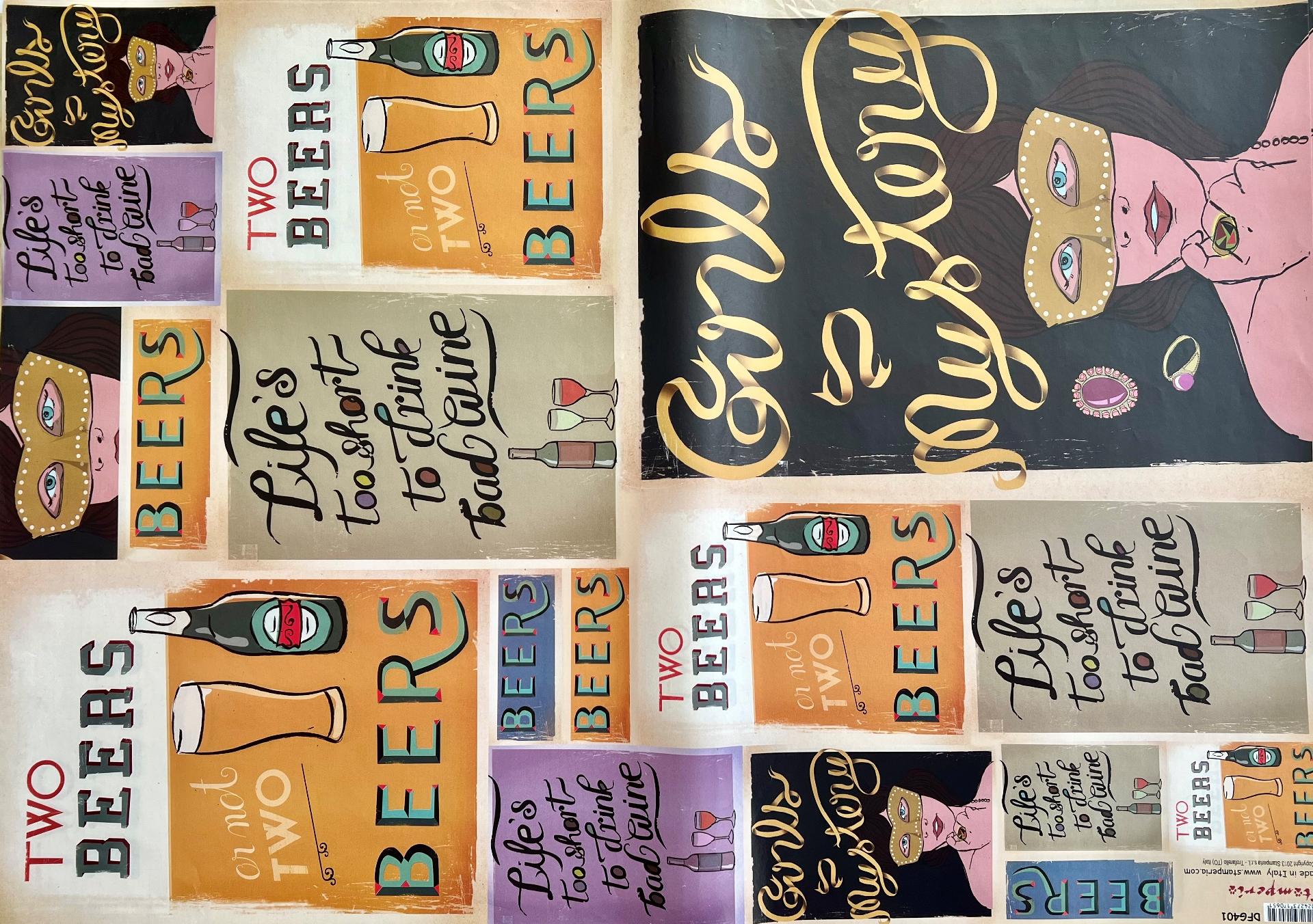 Carta Classic - Beers (sc1) Stamperia 50 x 70 cm