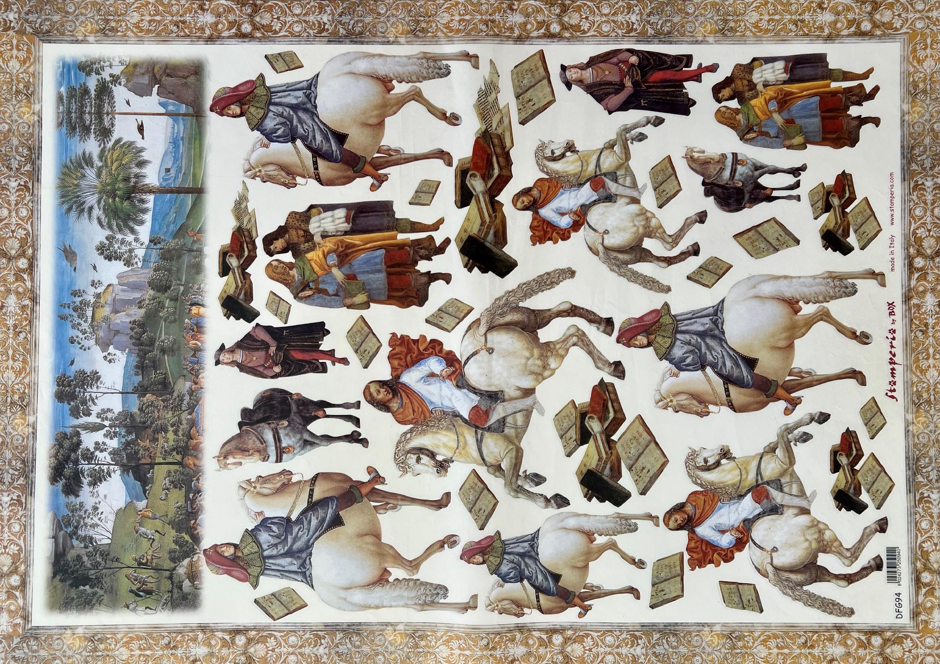 Carta Classic - Figure Medievali (sc1) Stamperia 50 x 70 cm