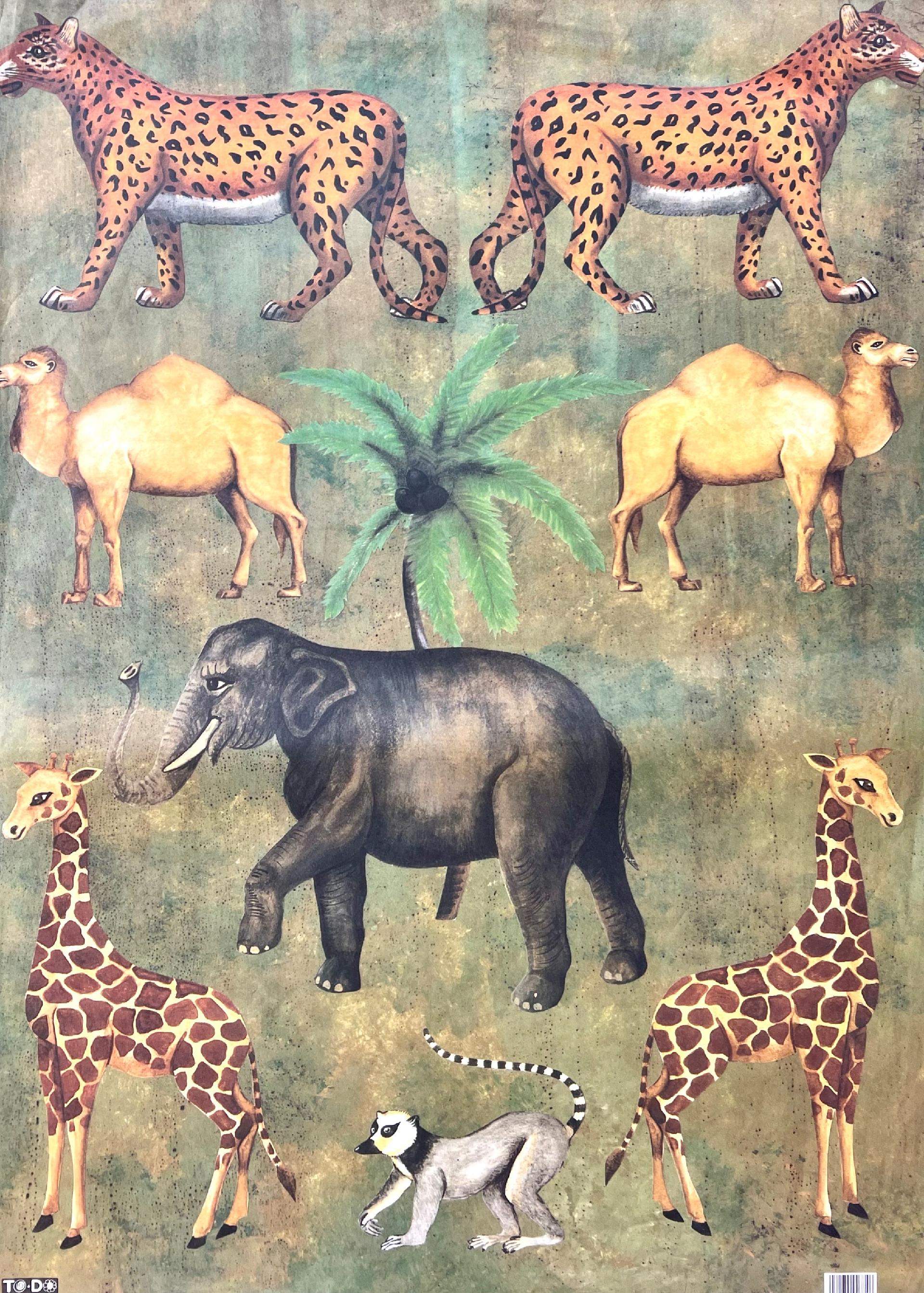 Carta velo - Animali nel Verde TODO Paper Soft 50 x 70 cm