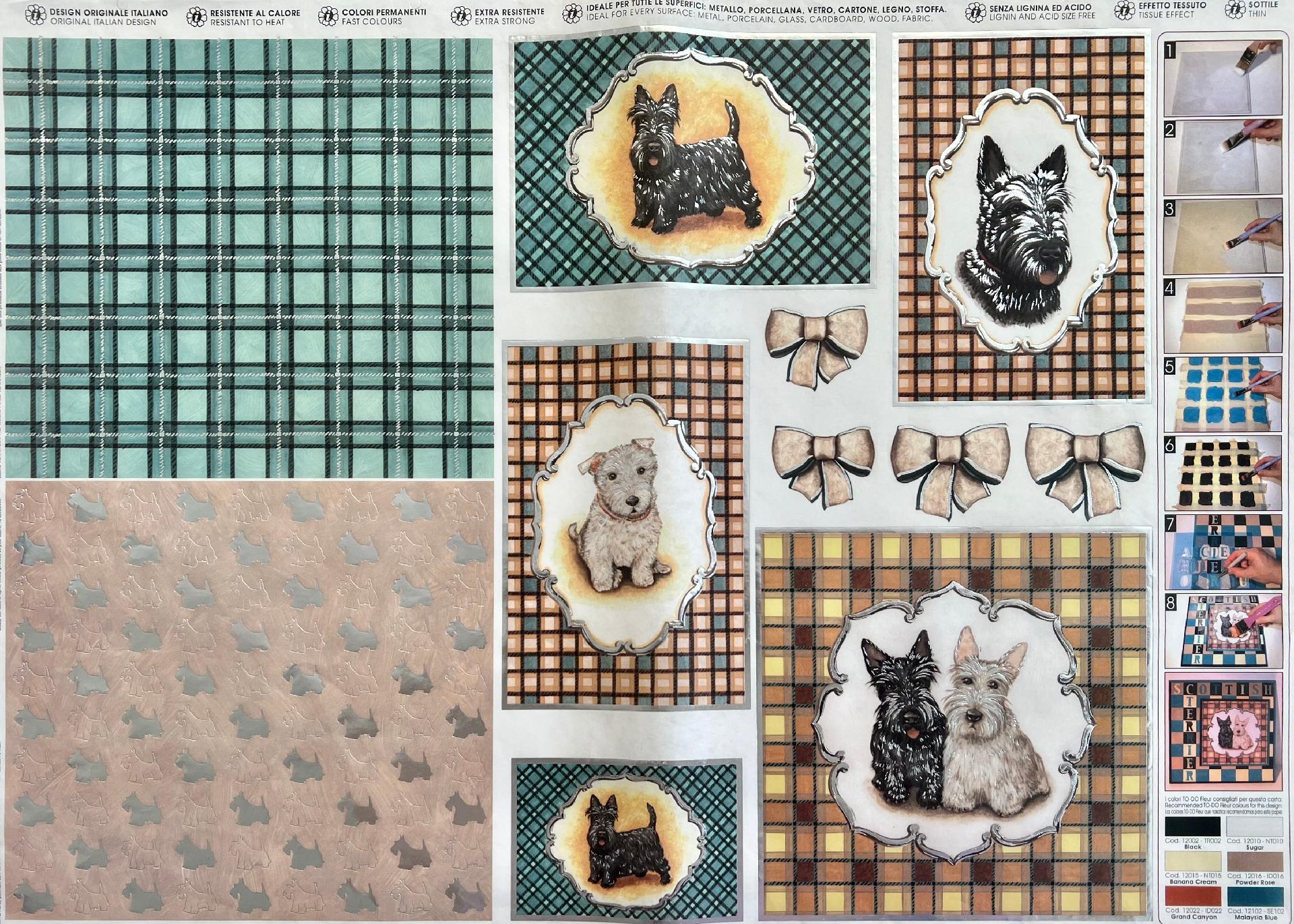 Carta velo - Scottish Terrier (SC1) TODO Paper Soft 50x70 cm