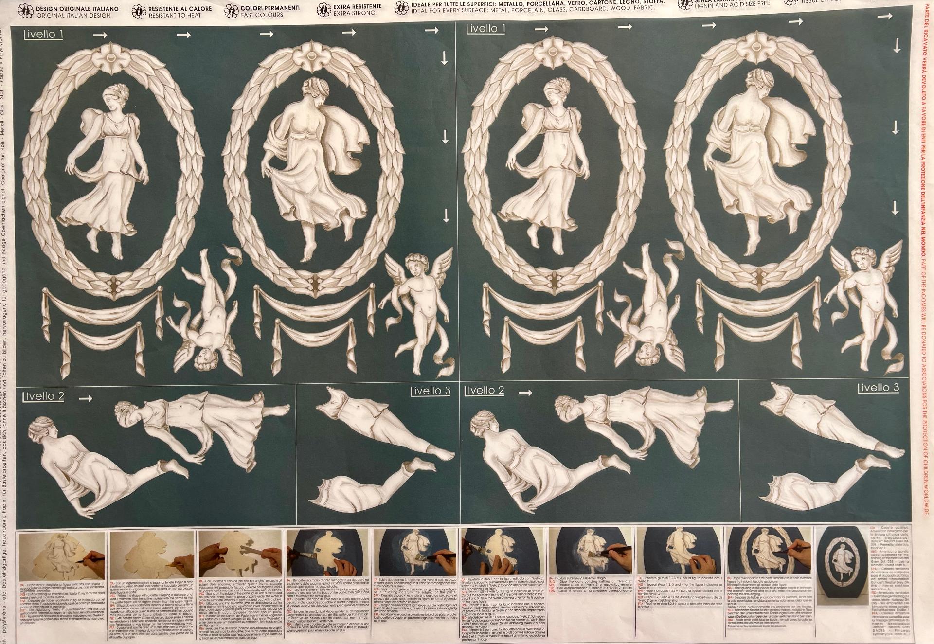 Carta velo - Danzatrice Neoclassica (SC1) TODO Paper Soft 50 x 70 cm