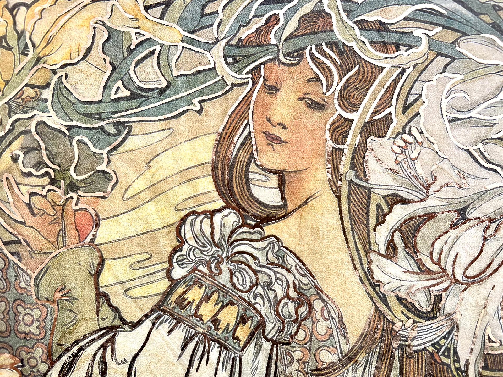 Carta di riso - Donna Floreale Stamperia 60 x 24 cm