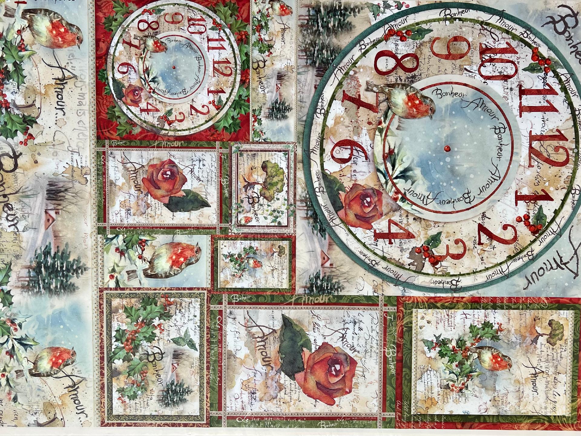 Carta Classic - Orologio Natalizio Stamperia 50 x 70 cm