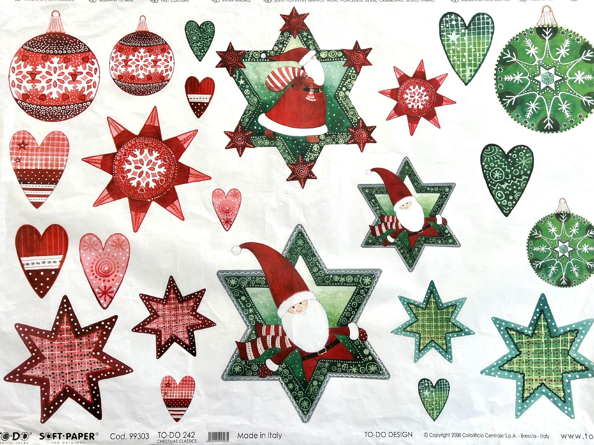 Cuori e stelle - Carta Velo TODO Paper Soft 50 x 70 cm