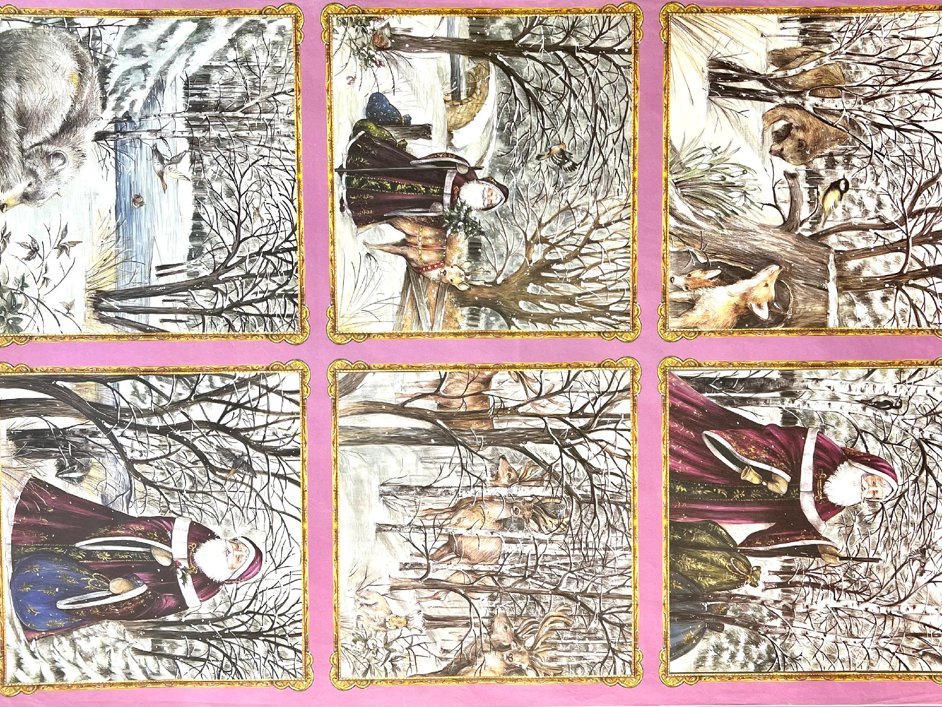 Carta Classic - Babbo Natale sula Neve Calambour 50 x 70 cm