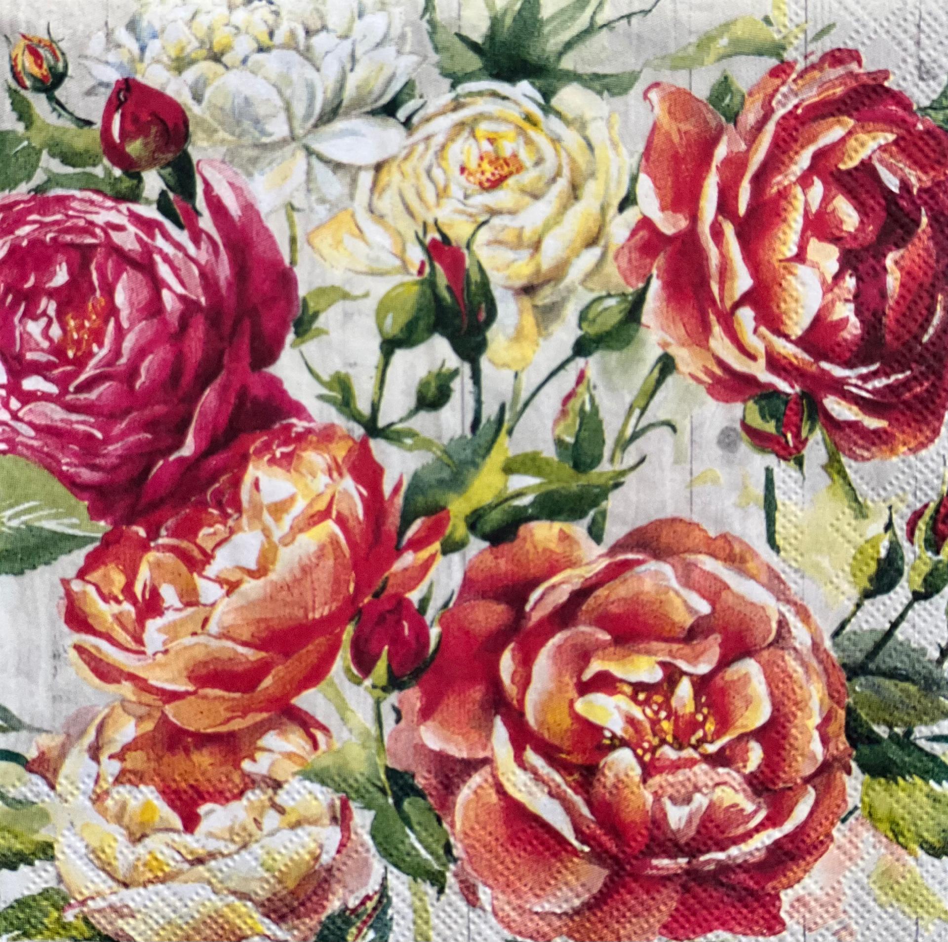 tovaglioli per decoupage rose shabby arti e grafica busta da 2 pezzi 25x25