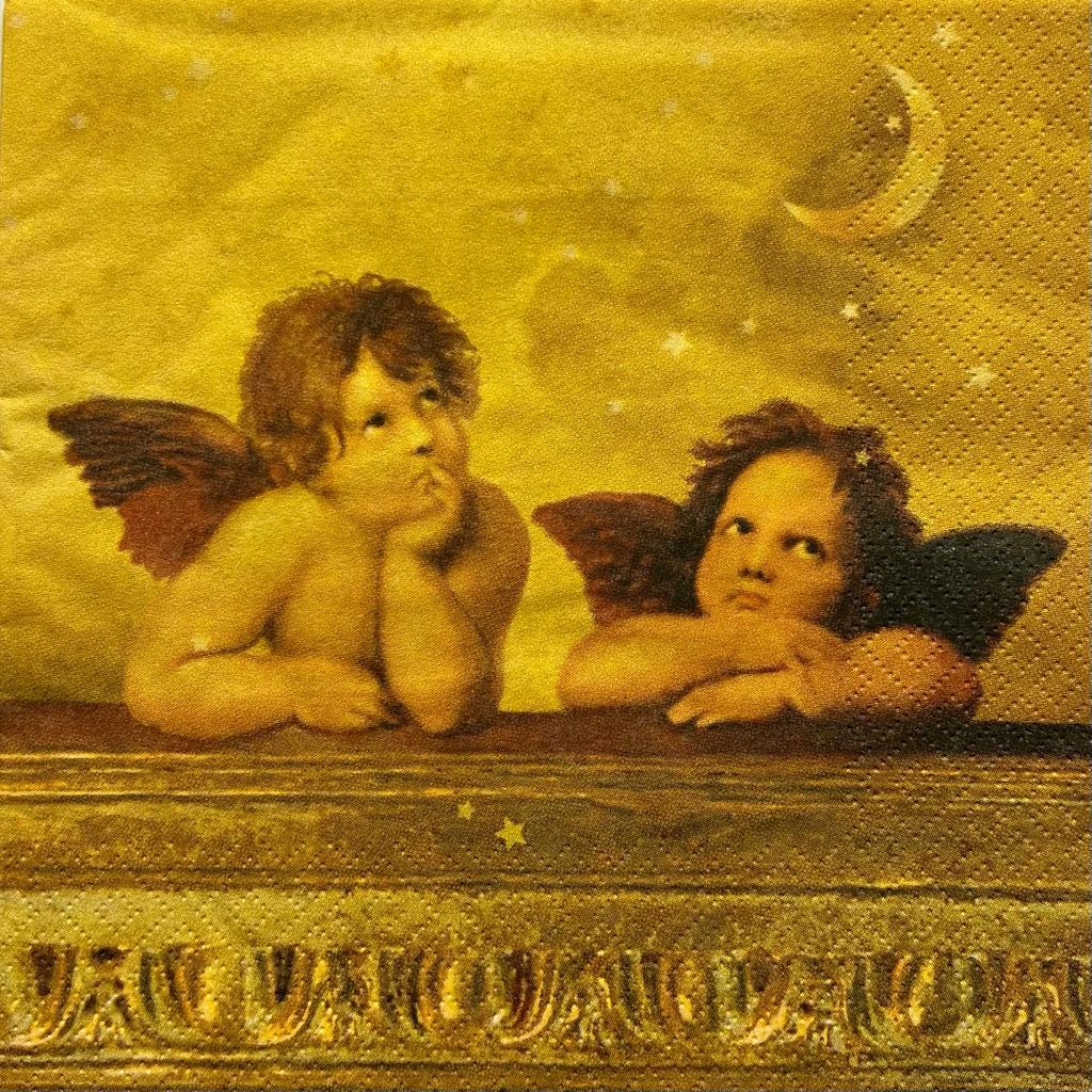 tovaglioli per decoupage Natalizi Angelioletti arti e grafica busta da 2 pezzi 33x33