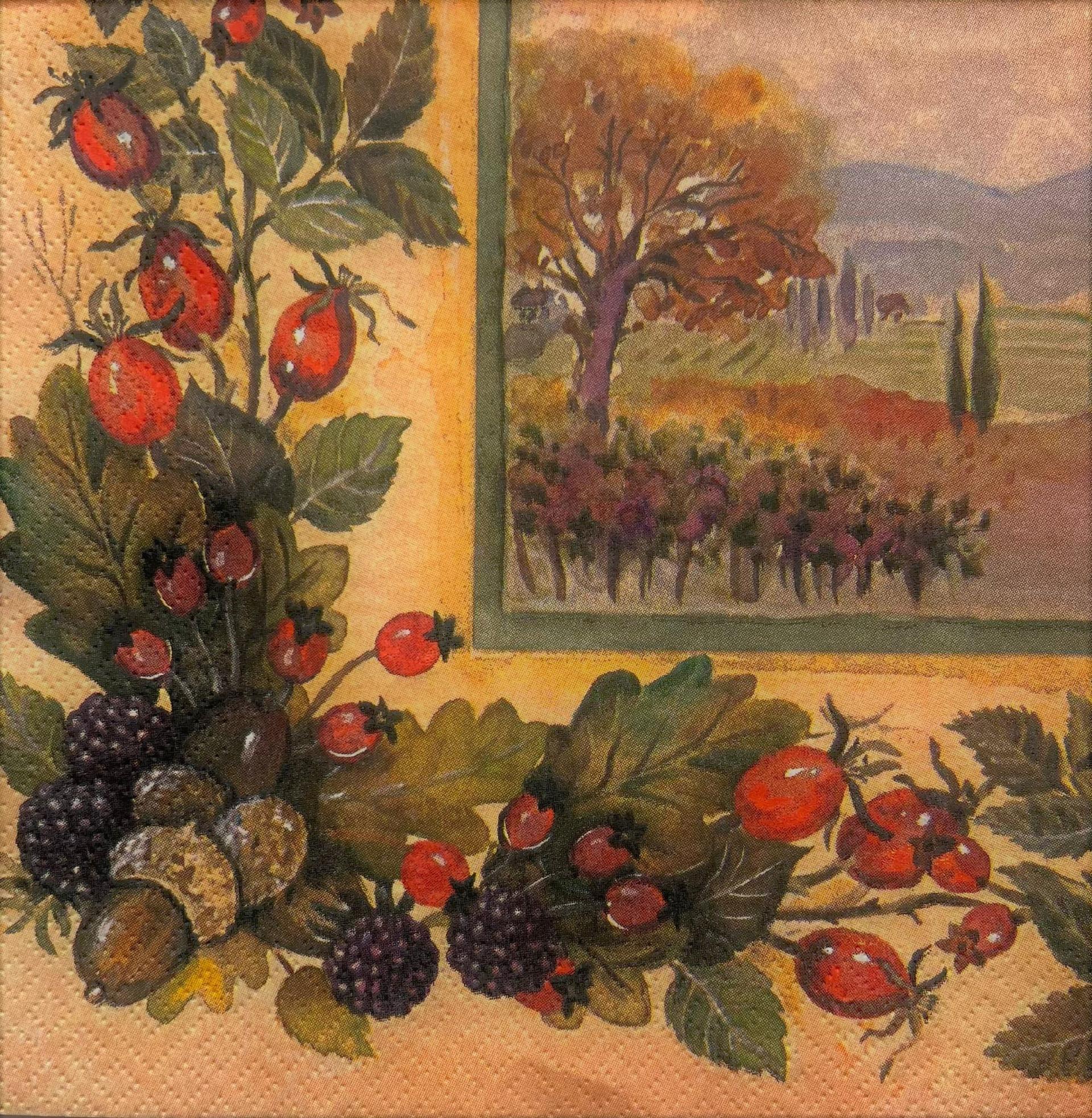 Tovaglioli per decoupage paesaggio autunnale arti e grafica busta da 2 pezzi 33x33 cm