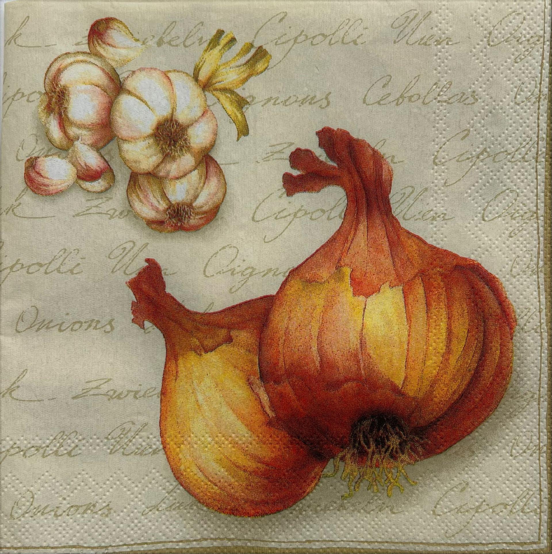 Copia di tovaglioli per decoupage aglio e cipolla arti e grafica busta da 2 pezzi 33x33 cm